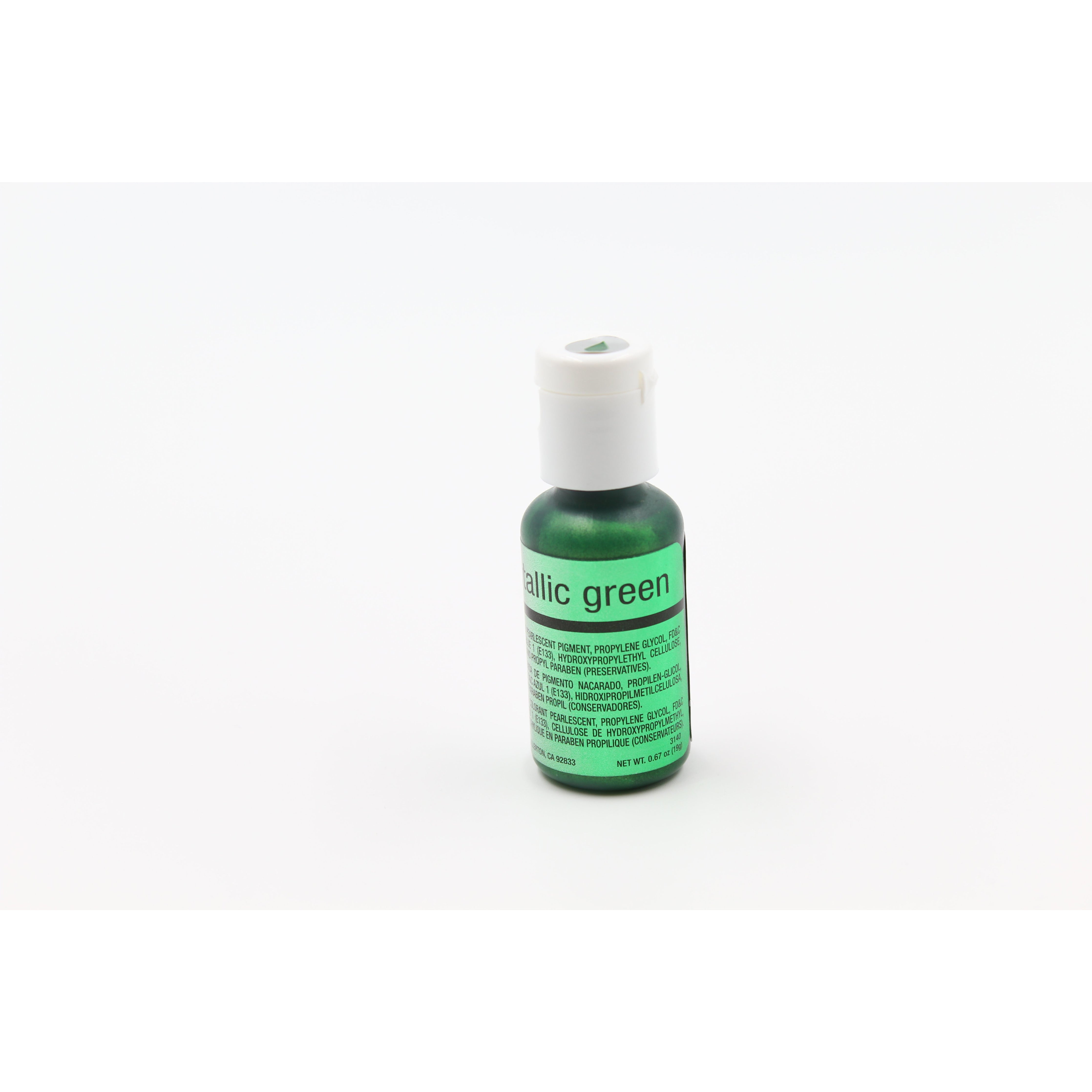 Chefmaster Metallic Green Airbrush Food Coloring (# 3140) 0.67 OZ - Papagino Foods Inc.