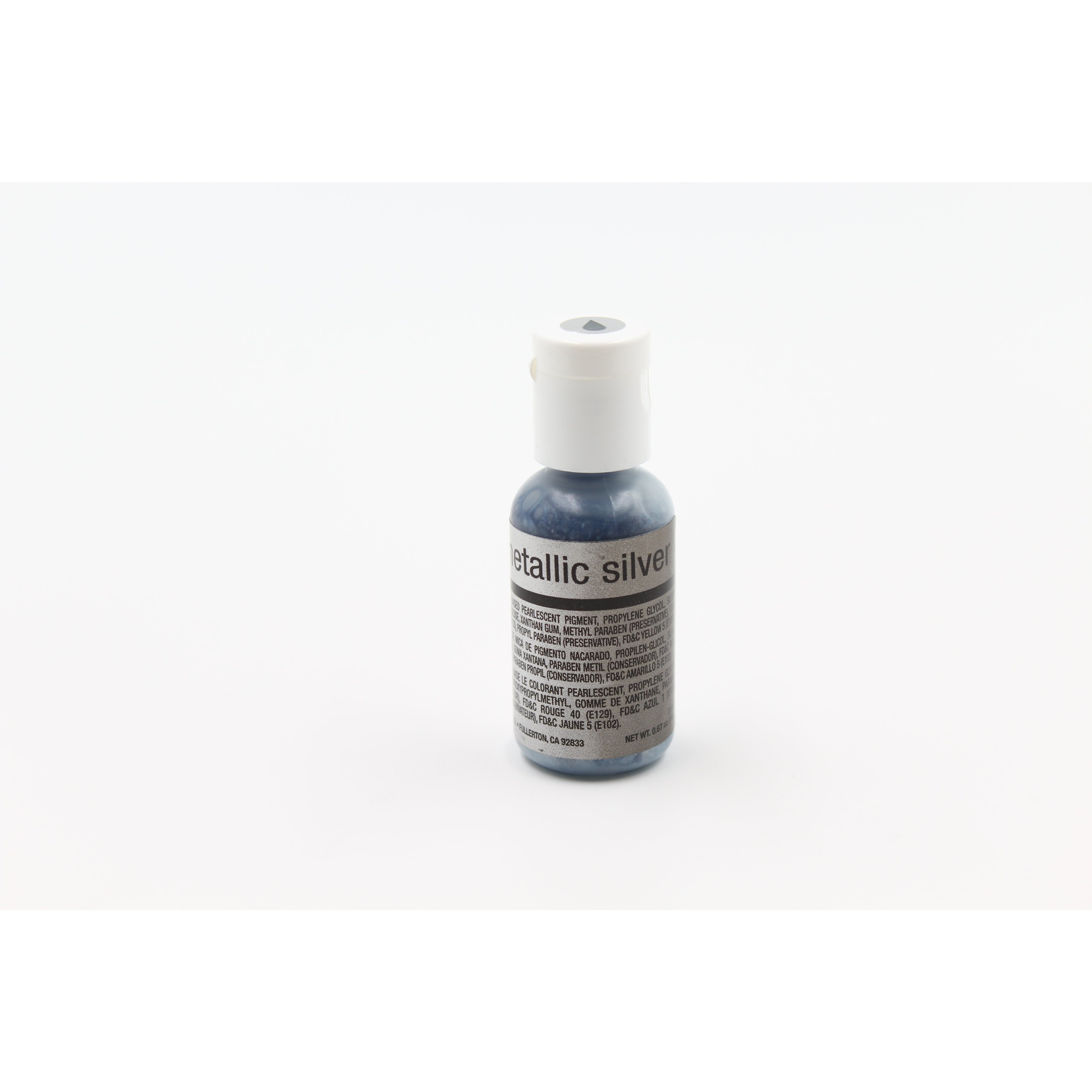 Chefmaster Metallic Silver Airbrush Food Coloring (# 3144) 0.67 OZ - Papagino Foods Inc.