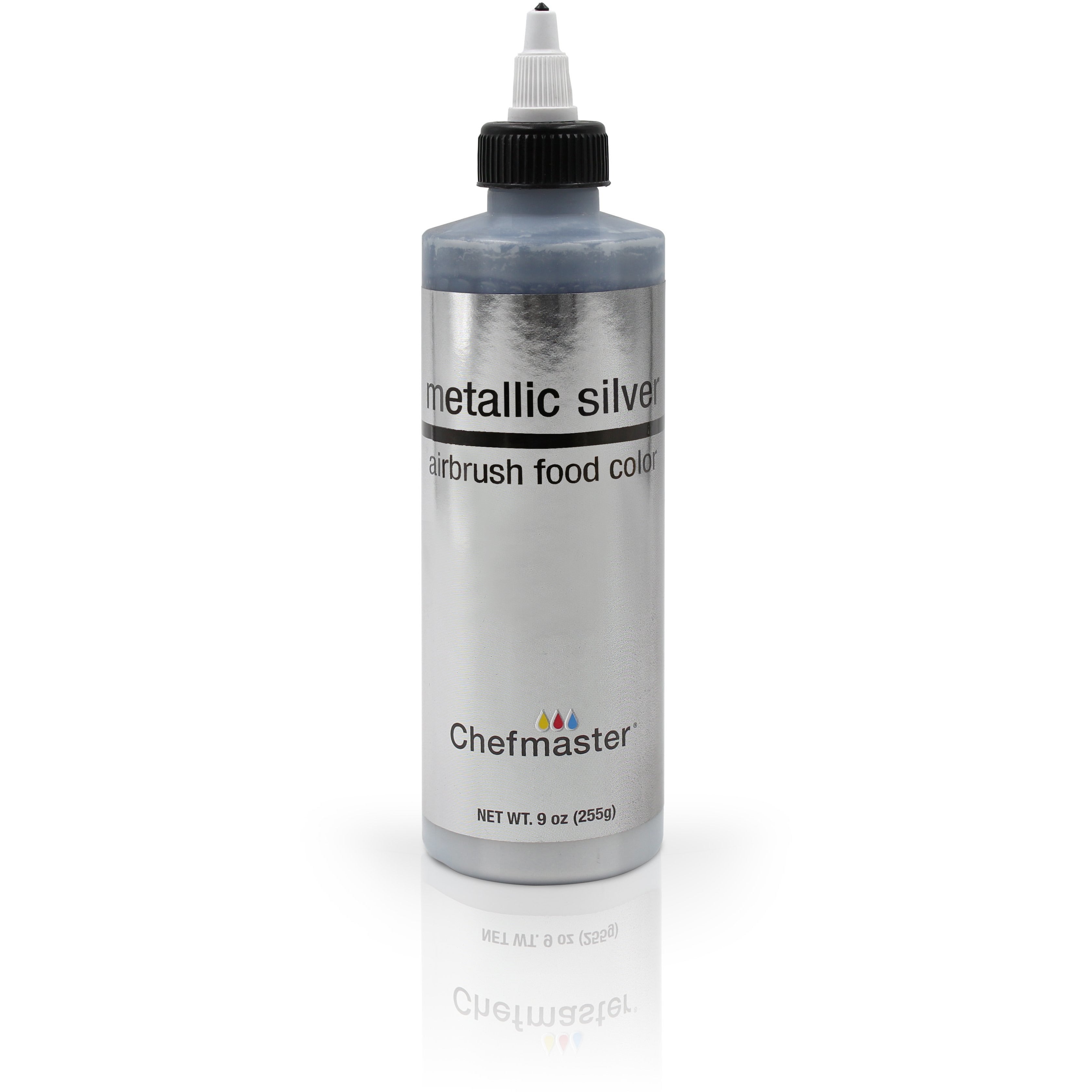 Chefmaster Metallic Silver Airbrush Food Coloring (# 3710) 9.0 OZ - Papagino Foods Inc.
