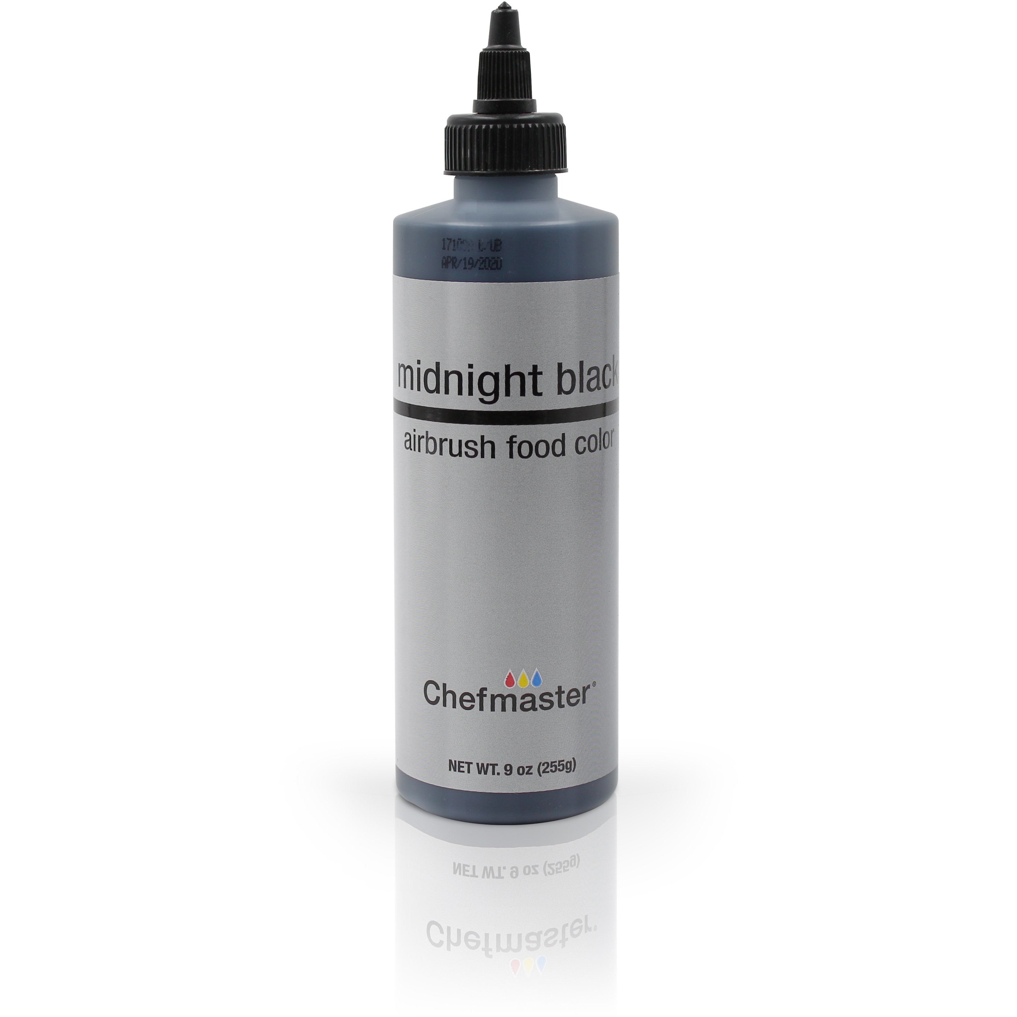 Chefmaster MidNight Black Airbrush Food Coloring (# 3185) 9.0 OZ - Papagino Foods Inc.