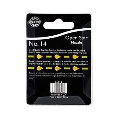 JEM Nozzle - Open Star #14 #NZ14 - Papagino Foods Inc.