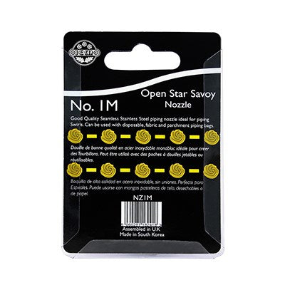 JEM Nozzle - Small Open Star Savoy Nozzle #1M #NZ1M - Papagino Foods Inc.