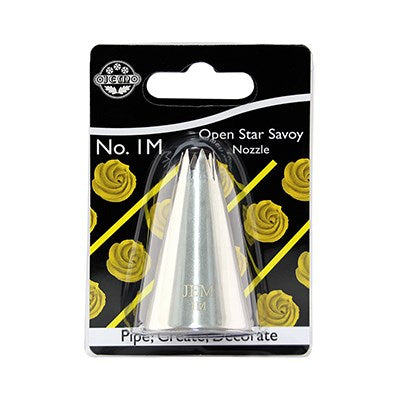 JEM Nozzle - Small Open Star Savoy Nozzle #1M #NZ1M - Papagino Foods Inc.