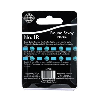 JEM Nozzle - Small Plain Round Savoy Nozzle #1R #NZ1R - Papagino Foods Inc.