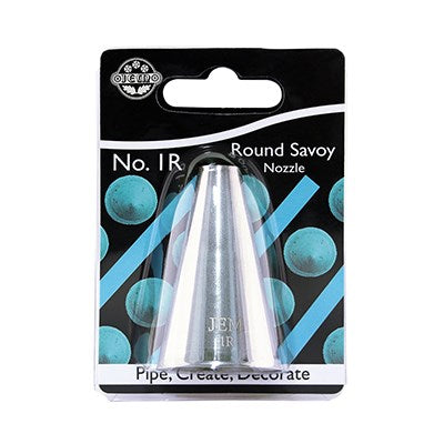 JEM Nozzle - Small Plain Round Savoy Nozzle #1R #NZ1R - Papagino Foods Inc.