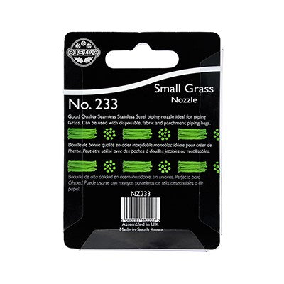 JEM Small Grass Piping Nozzle #233 #NZ233 - Papagino Foods Inc.