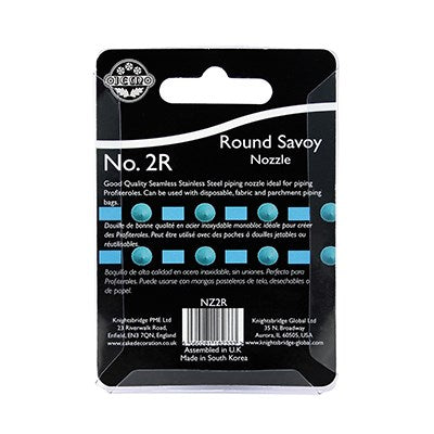 JEM Nozzle - Medium Plain Round Savoy #2R  #NZ2R - Papagino Foods Inc.