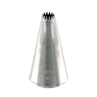 JEM Nozzle - Fine Tooth Open Star #362 #NZ362 - Papagino Foods Inc.