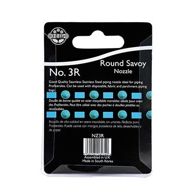 JEM Nozzle - Large Plain Round Savoy #3R #NZ3R - Papagino Foods Inc.