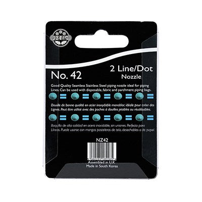 JEM Nozzle - 2 Line / Dot Small Tube #42 #NZ42 - Papagino Foods Inc.