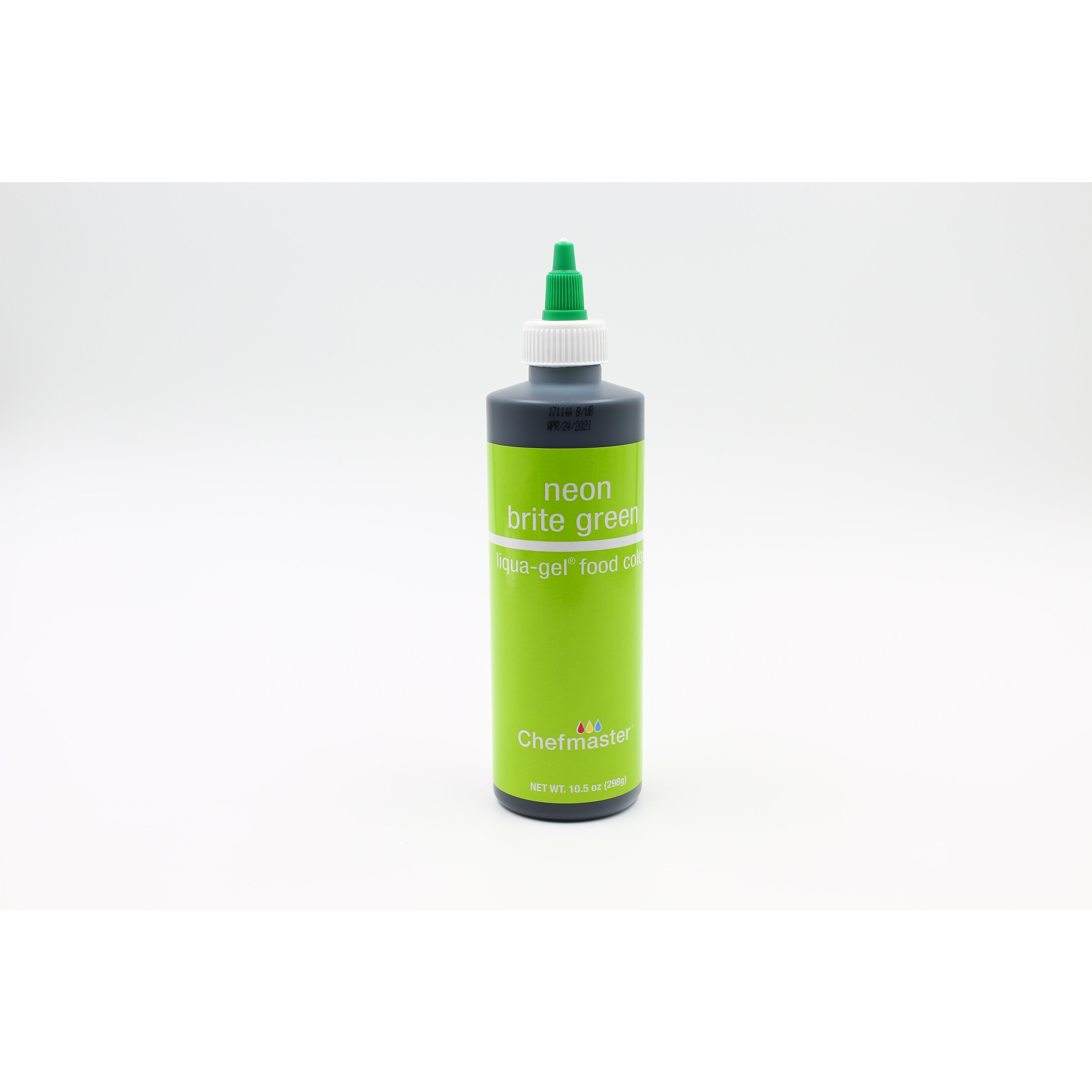 Chefmaster Neon Brite Green Liqua-Gel Food Coloring (# 5753) 10.5 OZ - Papagino Foods Inc.