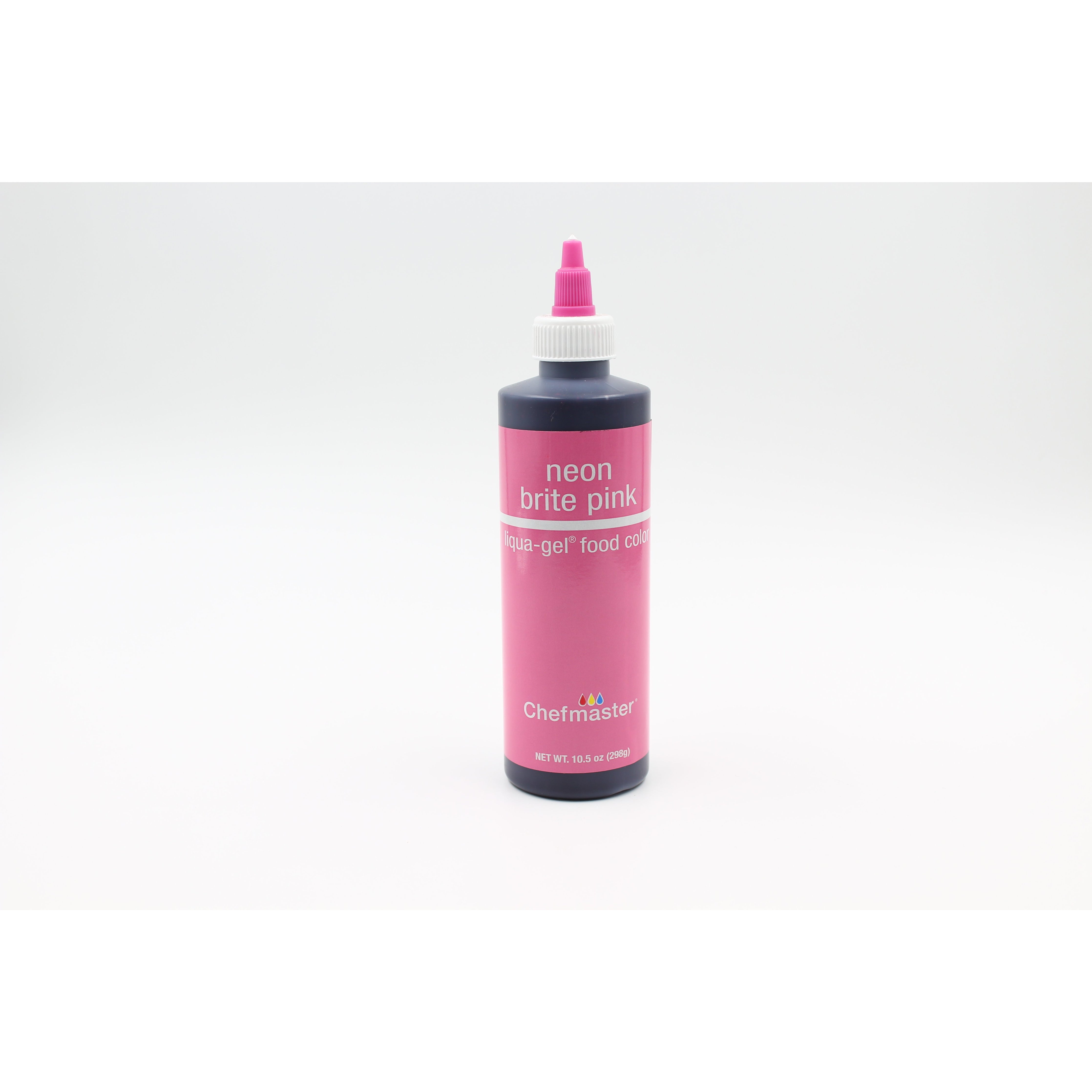 Chefmaster Neon Brite Pink Liqua-Gel Food Coloring (# 5759) 10.5 OZ - Papagino Foods Inc.