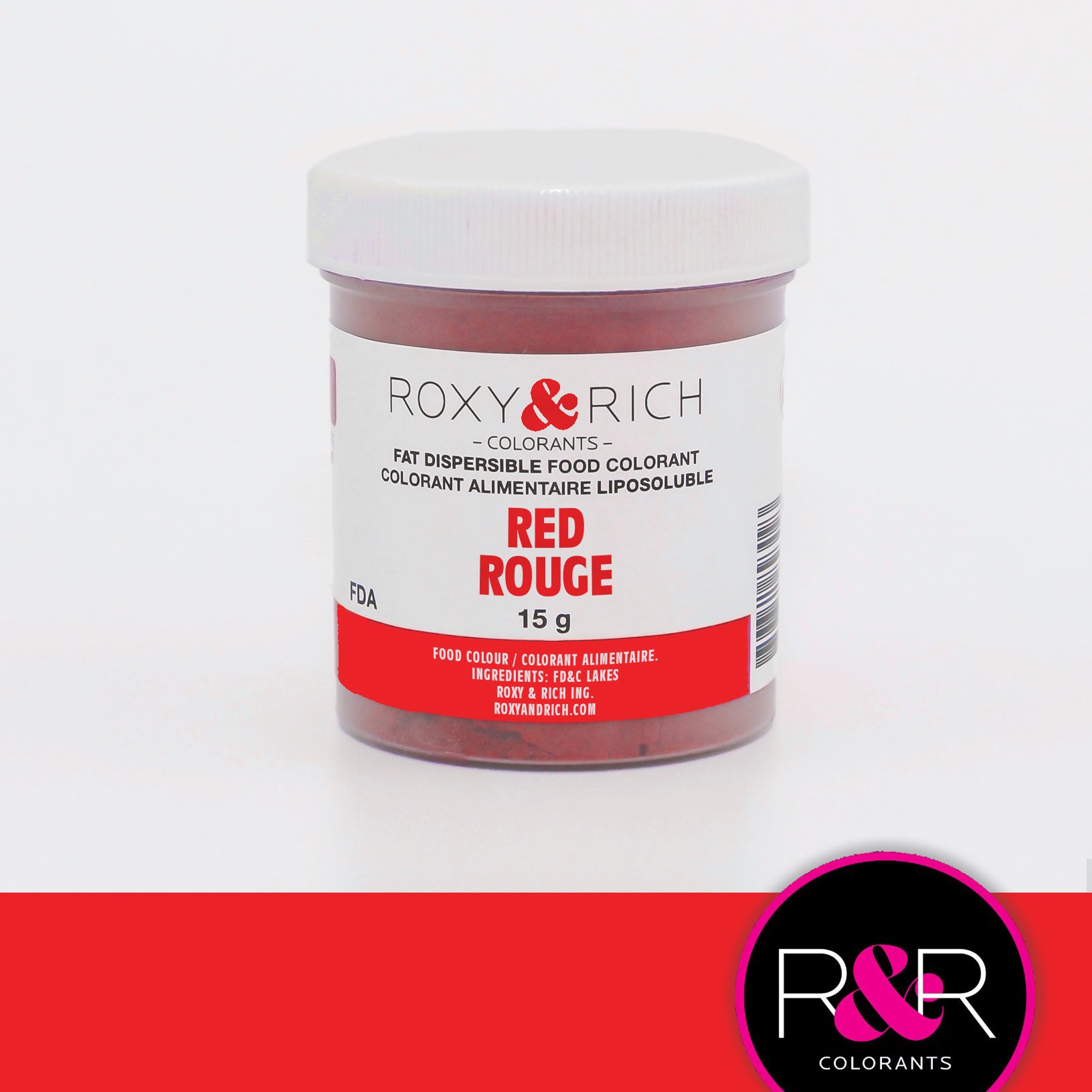 Roxy & Rich Fat Dispersible Dust Red (# P15-B03) - 15 G - Papagino Foods Inc.