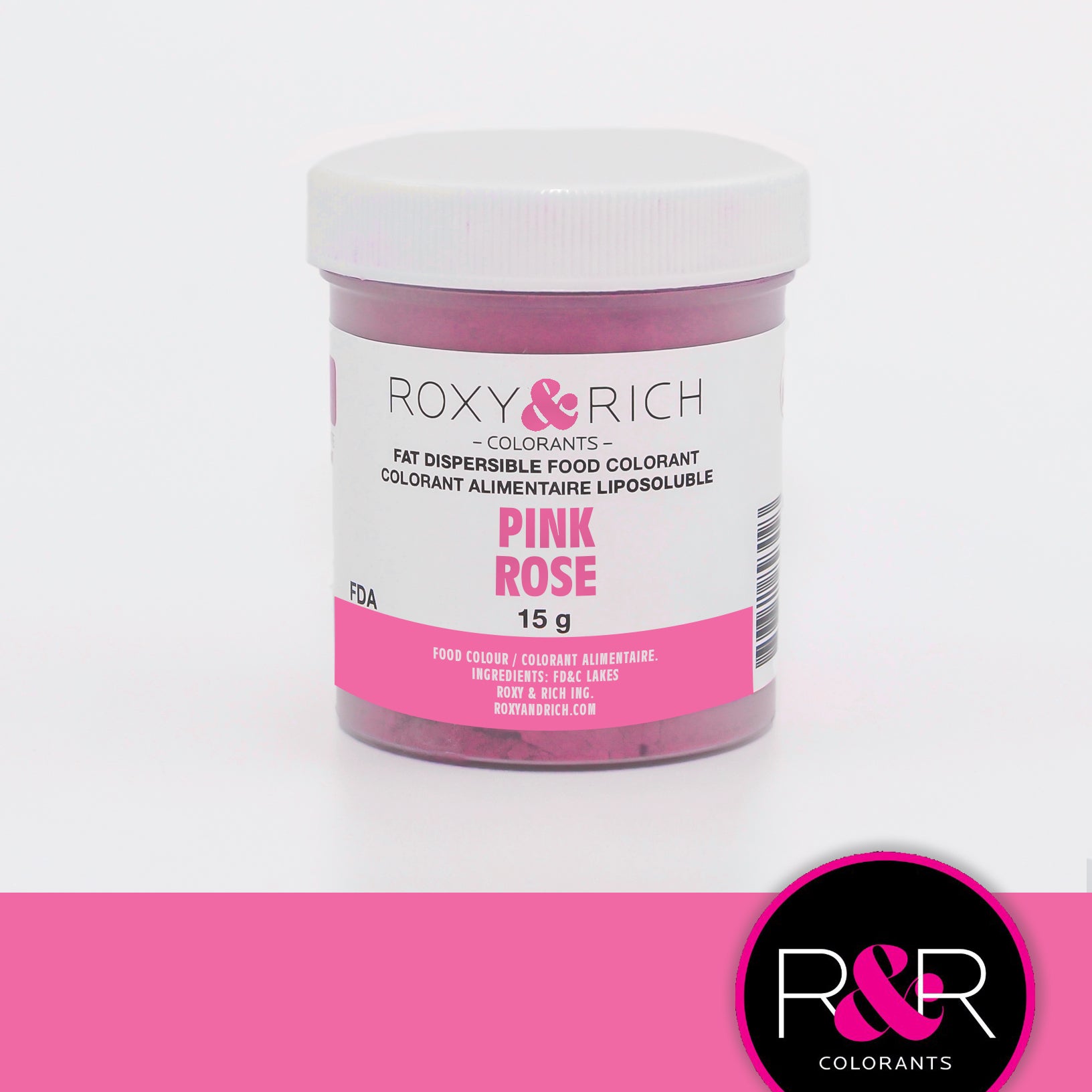 Roxy & Rich Fat Dispersible Dust Pink (# P15-B04) - 15 G - Papagino Foods Inc.