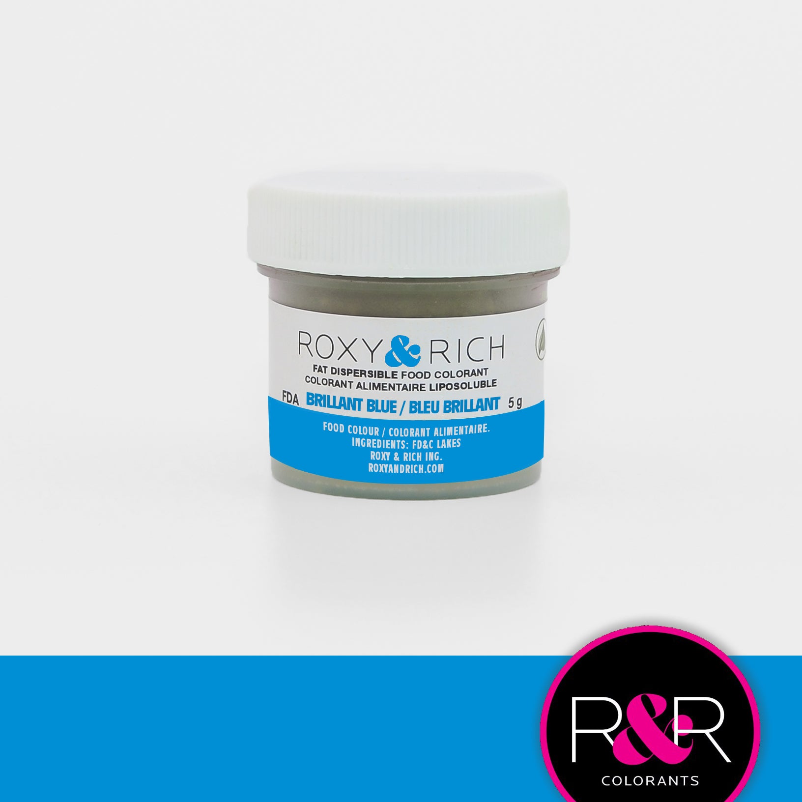 Roxy & Rich Fat Dispersible Dust Brilliant Blue (# P5-B05) - 5 G - Papagino Foods Inc.