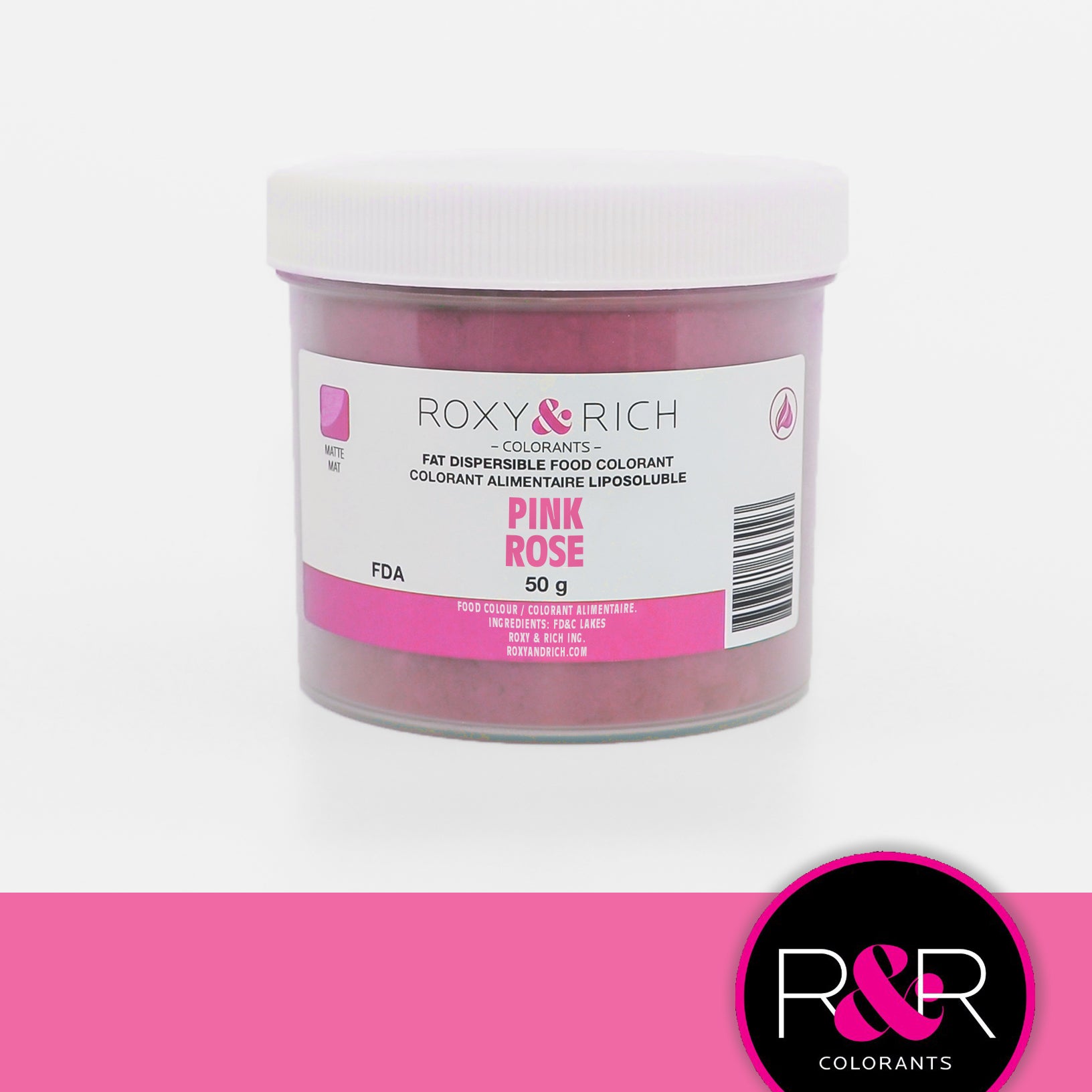 Roxy & Rich Fat Dispersible Dust Pink (# P50-B04) - 50 G - Papagino Foods Inc.