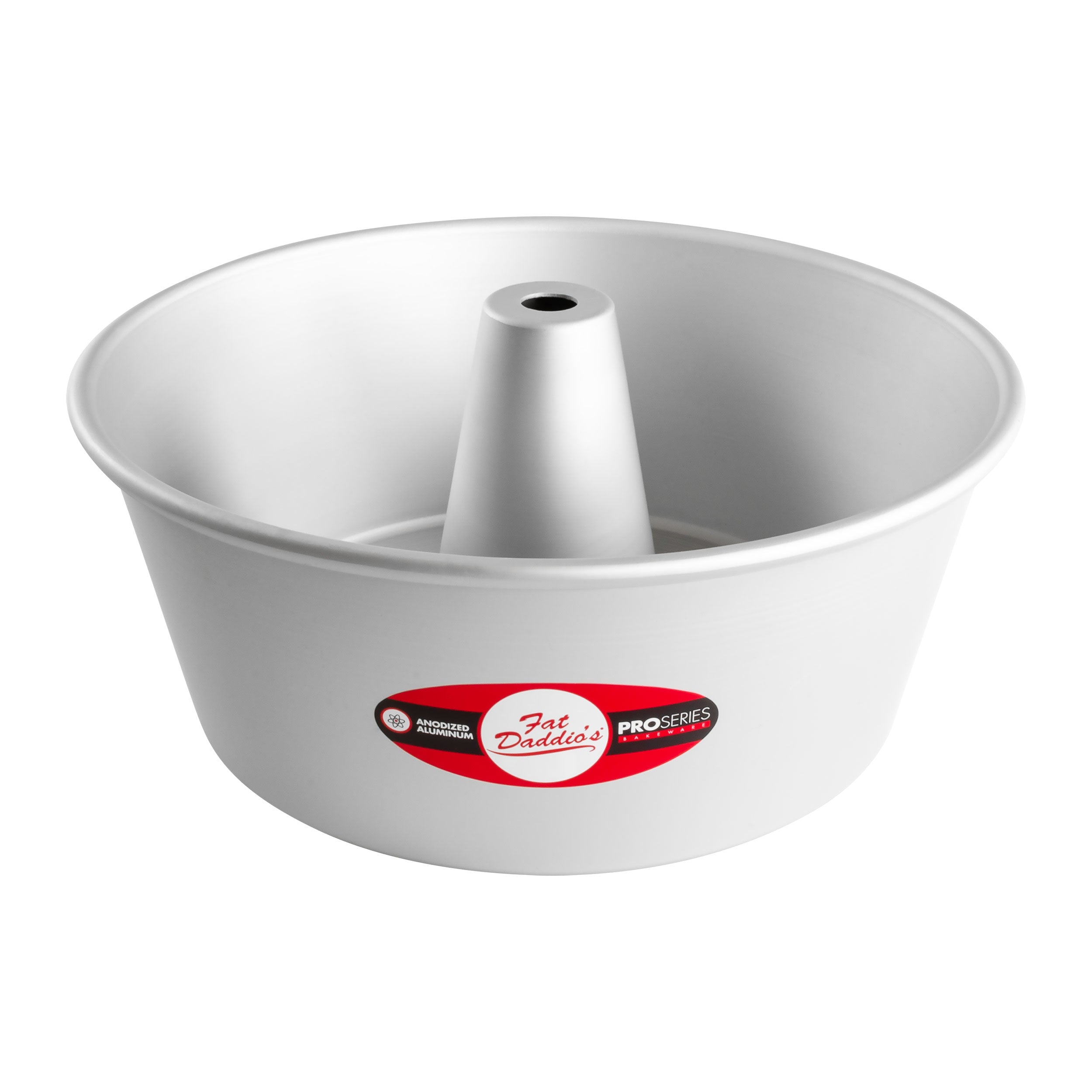 Fat Daddio Anodized Aluminum, Angel Food Pan Round, 10 in Tapered 4 1/4 in Deep (PAF-10425) - Papagino Foods Inc.