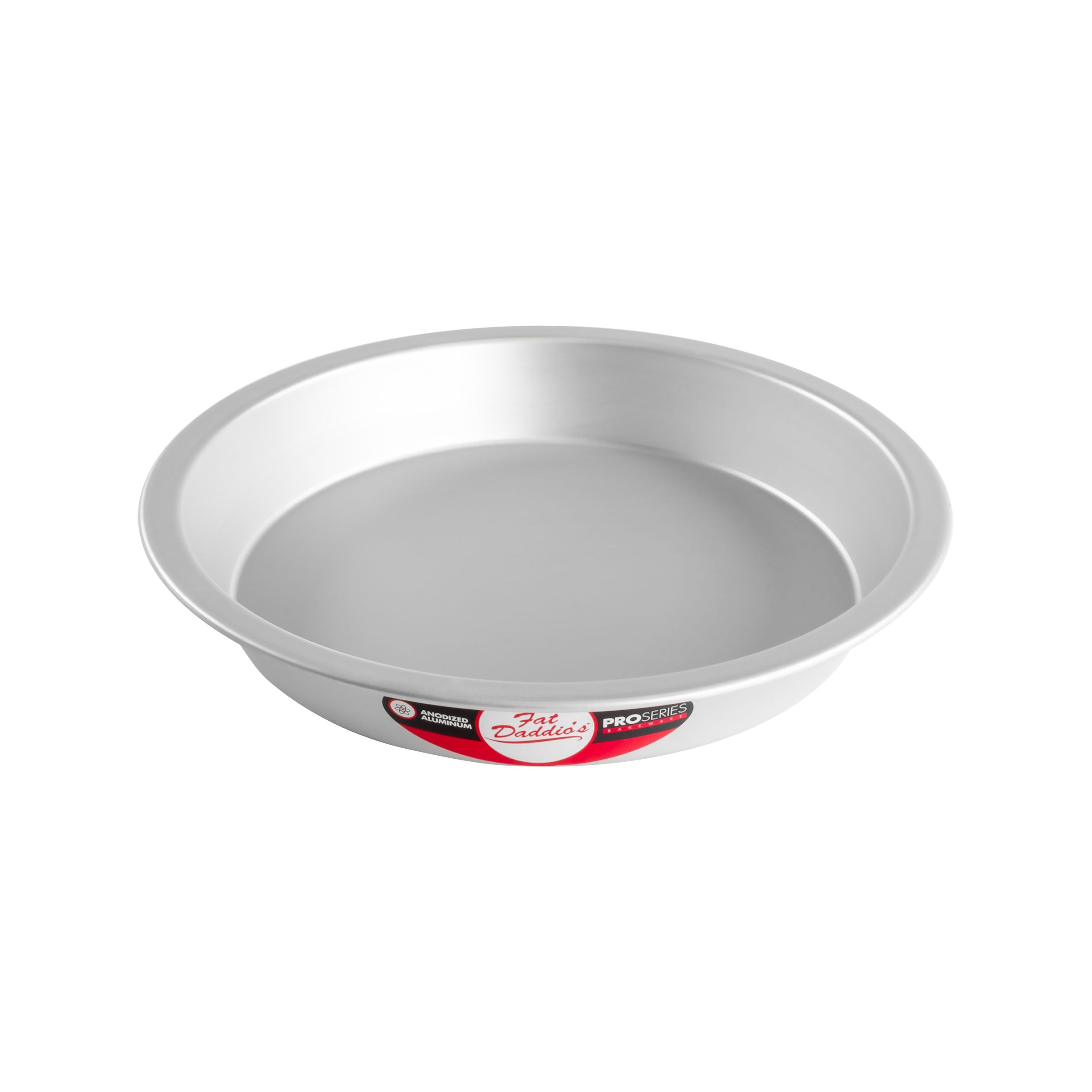 Fat Daddio, Anodized Aluminum, Pie Pan, 10 in OD x 8 in ID 1 1/2 in Deep 1/2 in Rim (PIE-10) - Papagino Foods Inc.