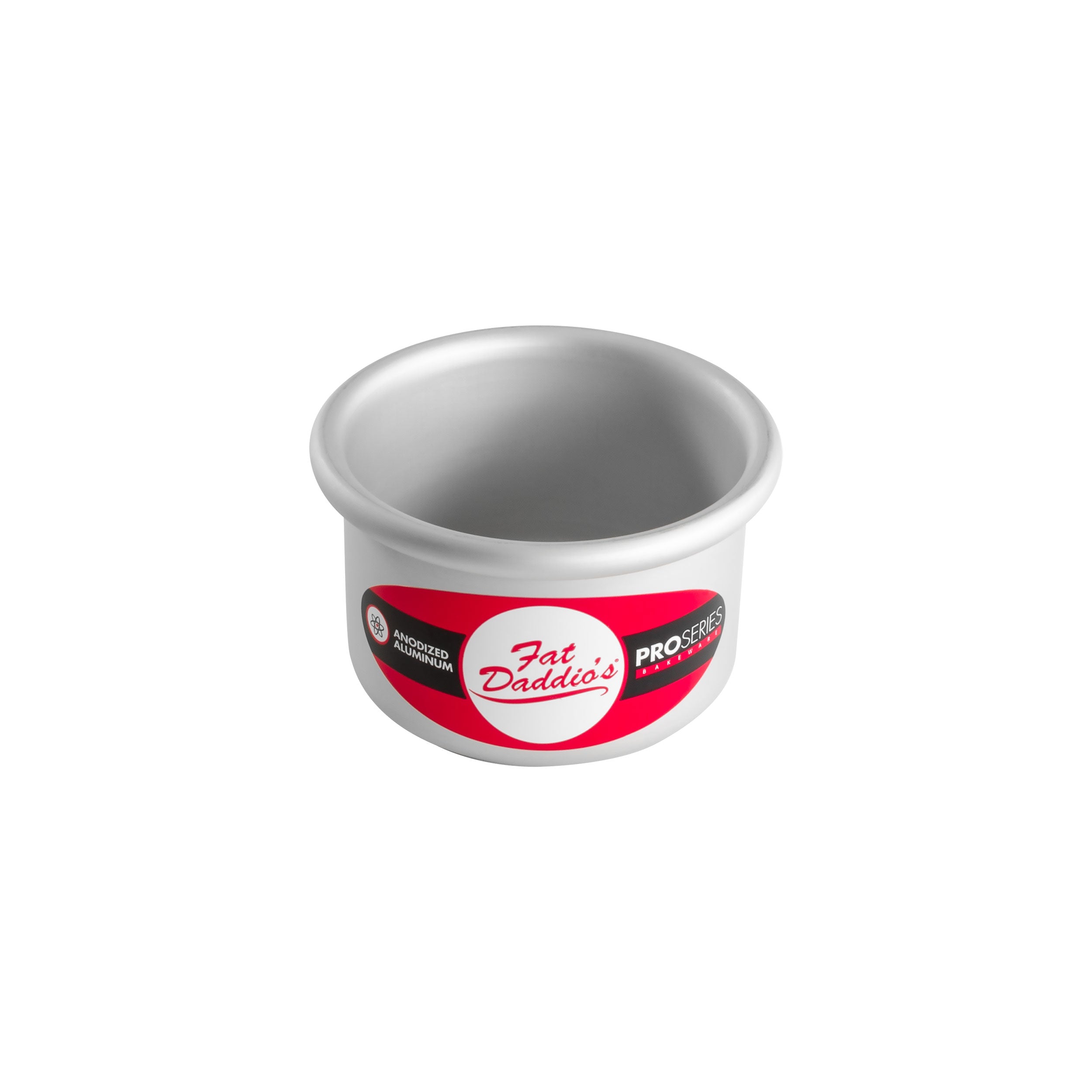 Fat Daddio, Anodized Aluminum, Round Pan, 3 in x 2 in (PRD-32) - Papagino Foods Inc.