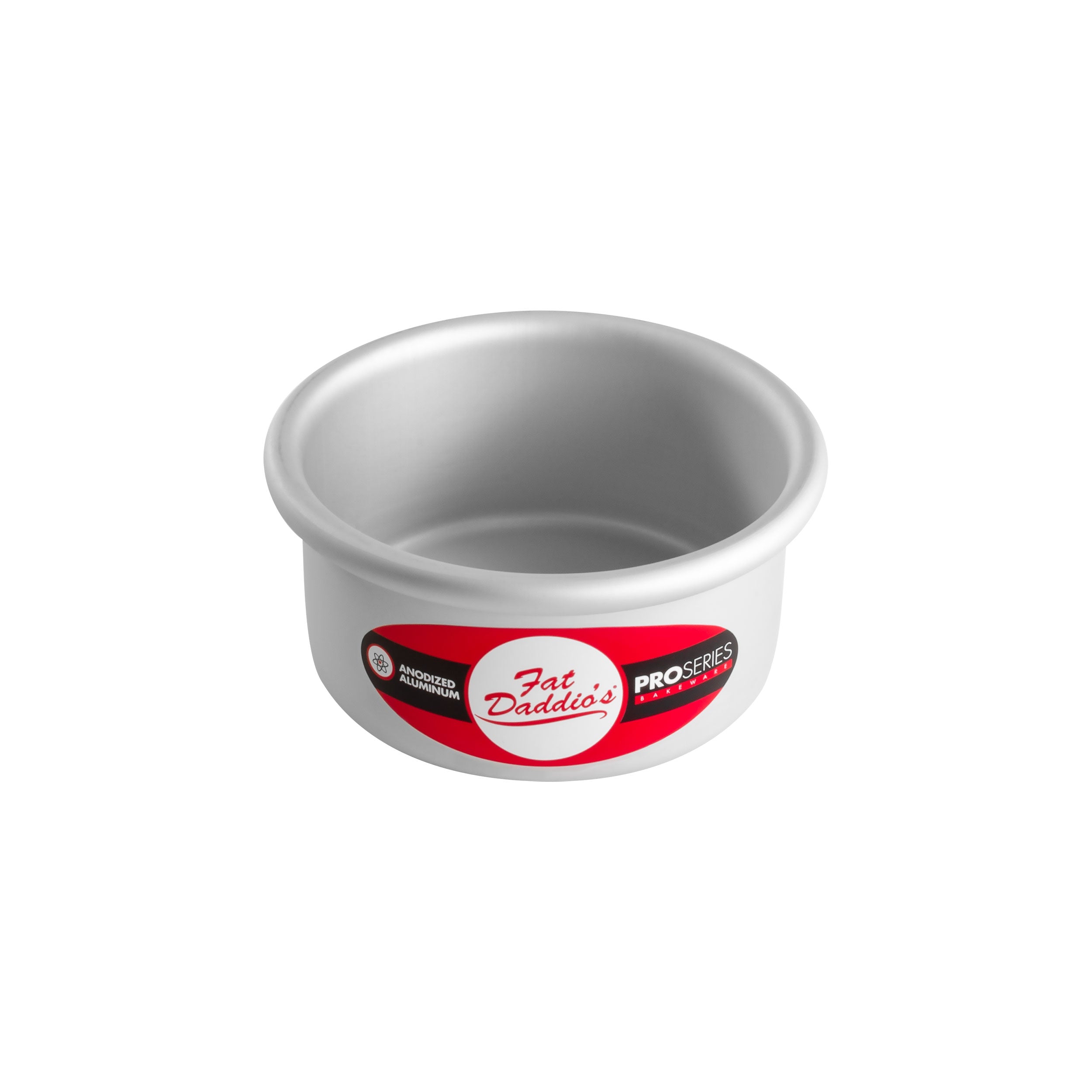Fat Daddio, Anodized Aluminum, Round Pan, 4 in x 2 in (PRD-42) - Papagino Foods Inc.