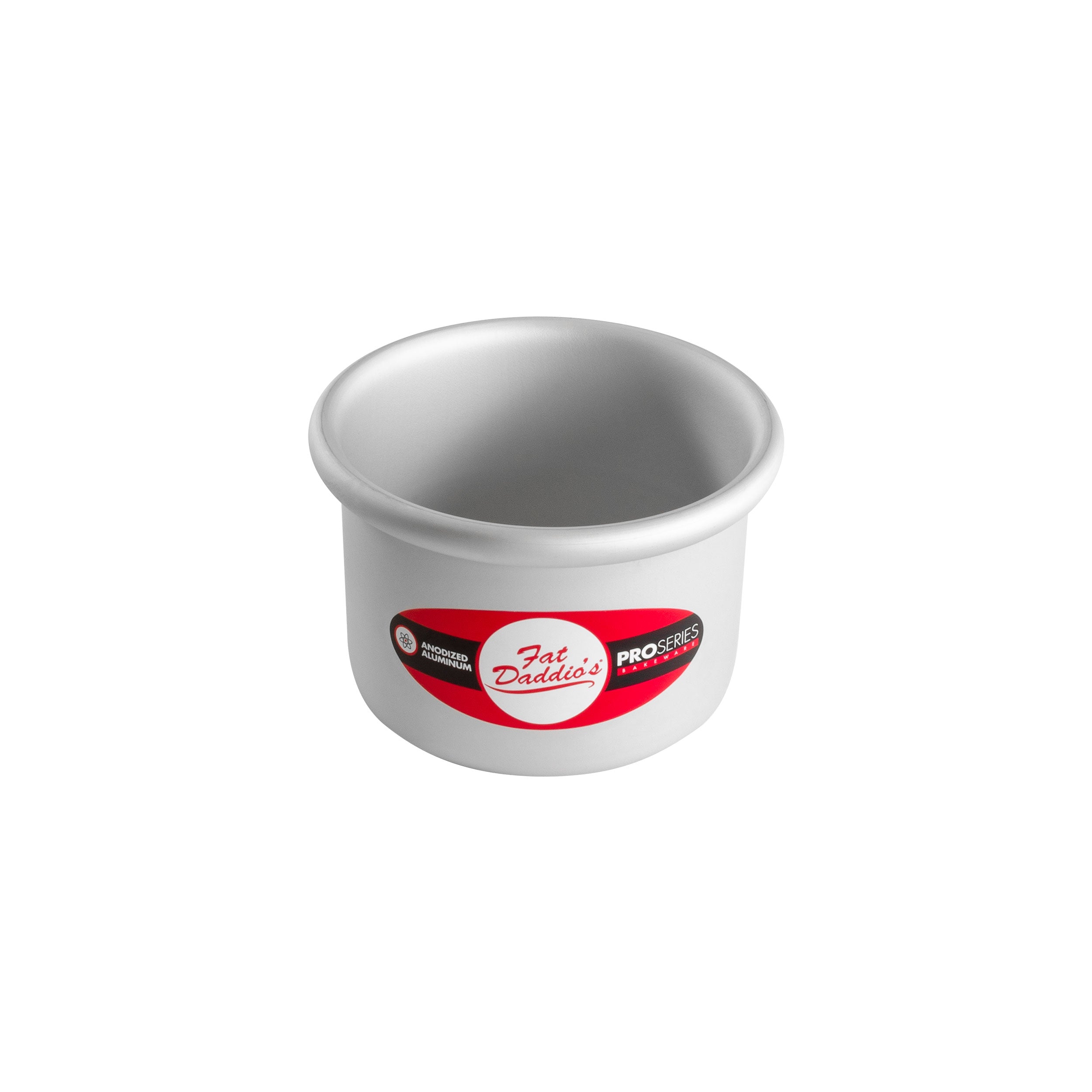 Fat Daddio, Anodized Aluminum, Round Pan, 4 in x 3 in (PRD-43) - Papagino Foods Inc.