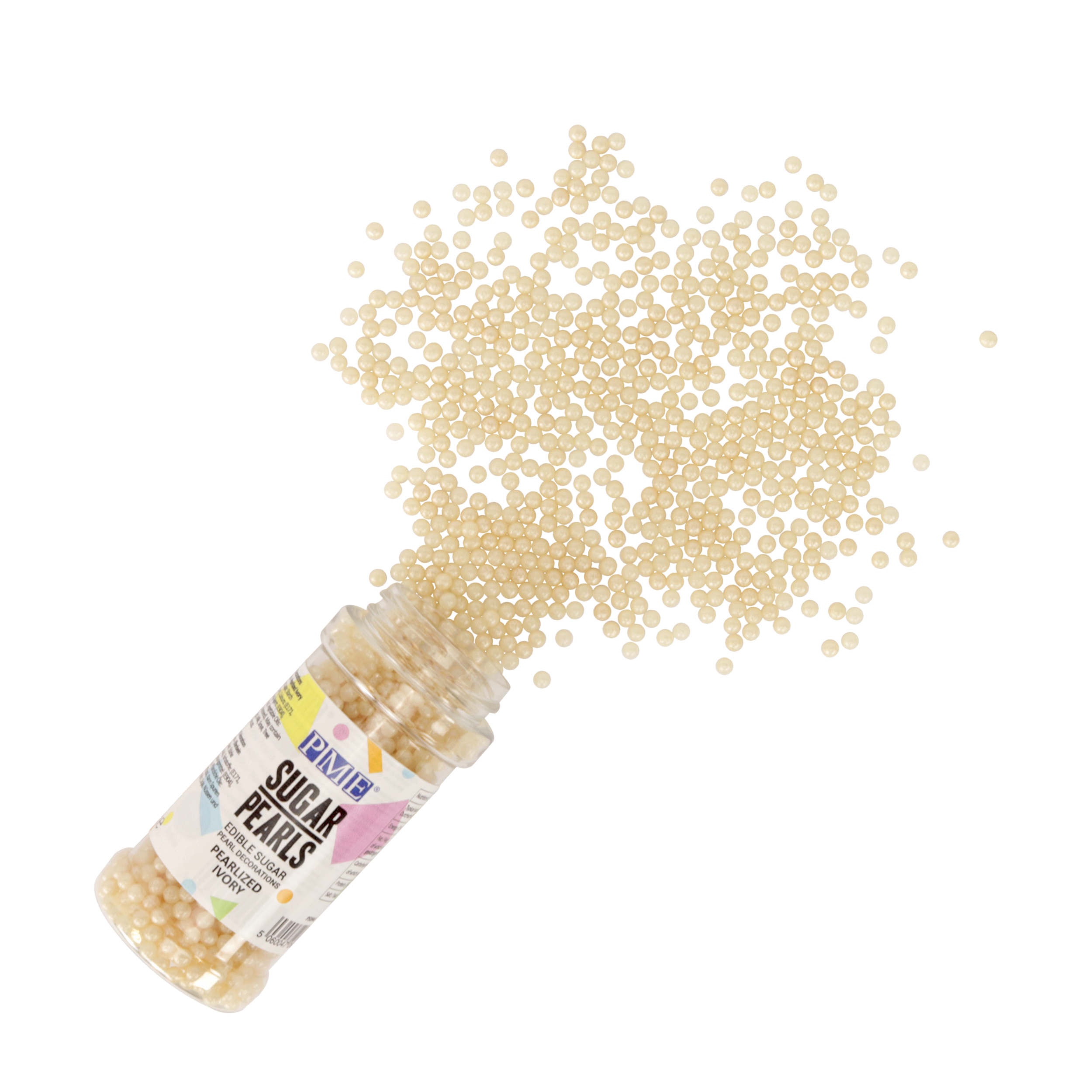 Sugar Pearls - Pearlized Ivory (100g / 3.5 oz) #PSI946 - Papagino Foods Inc.