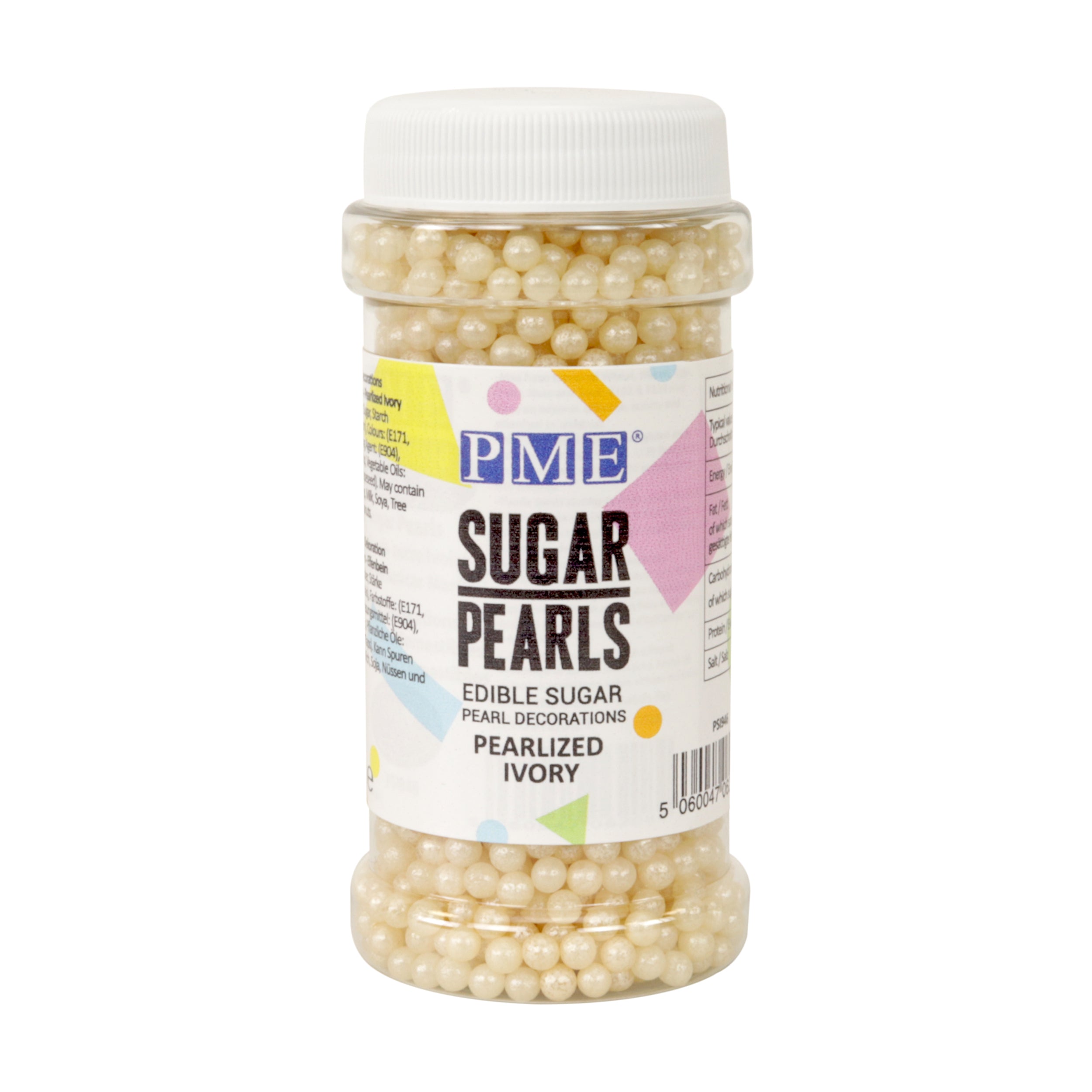 Sugar Pearls - Pearlized Ivory (100g / 3.5 oz) #PSI946 - Papagino Foods Inc.