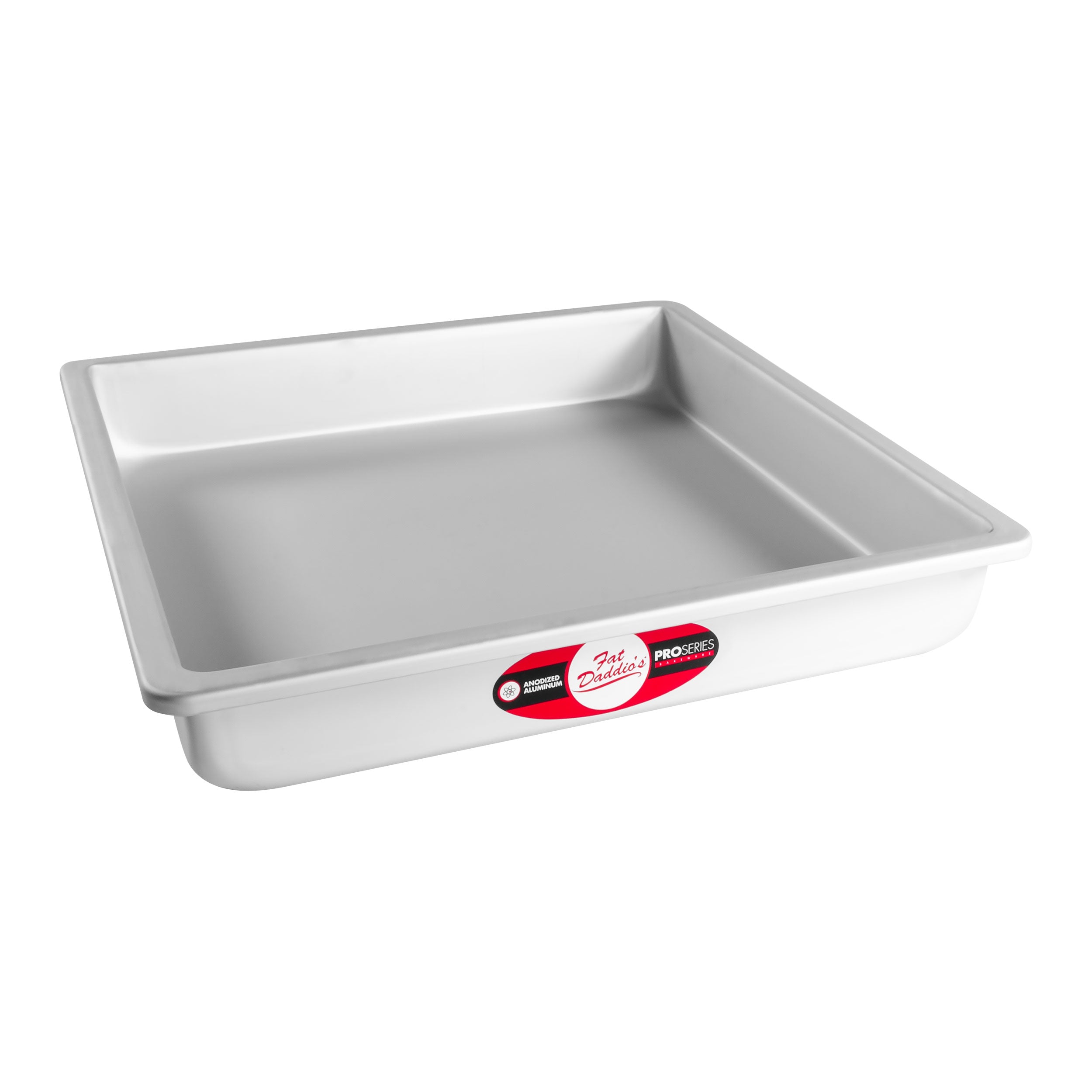 Fat Daddio, Anodized Aluminum, Square Pan, 12 in x 12 in x 2 in (PSQ-12122) - Papagino Foods Inc.