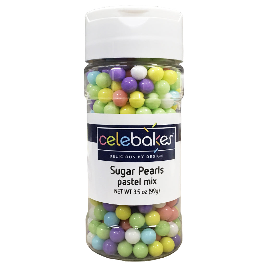 Sugar Pearl Pastel Mix 6.5 mm, 3.5 oz. Product #7500-785281 - Papagino Foods Inc.