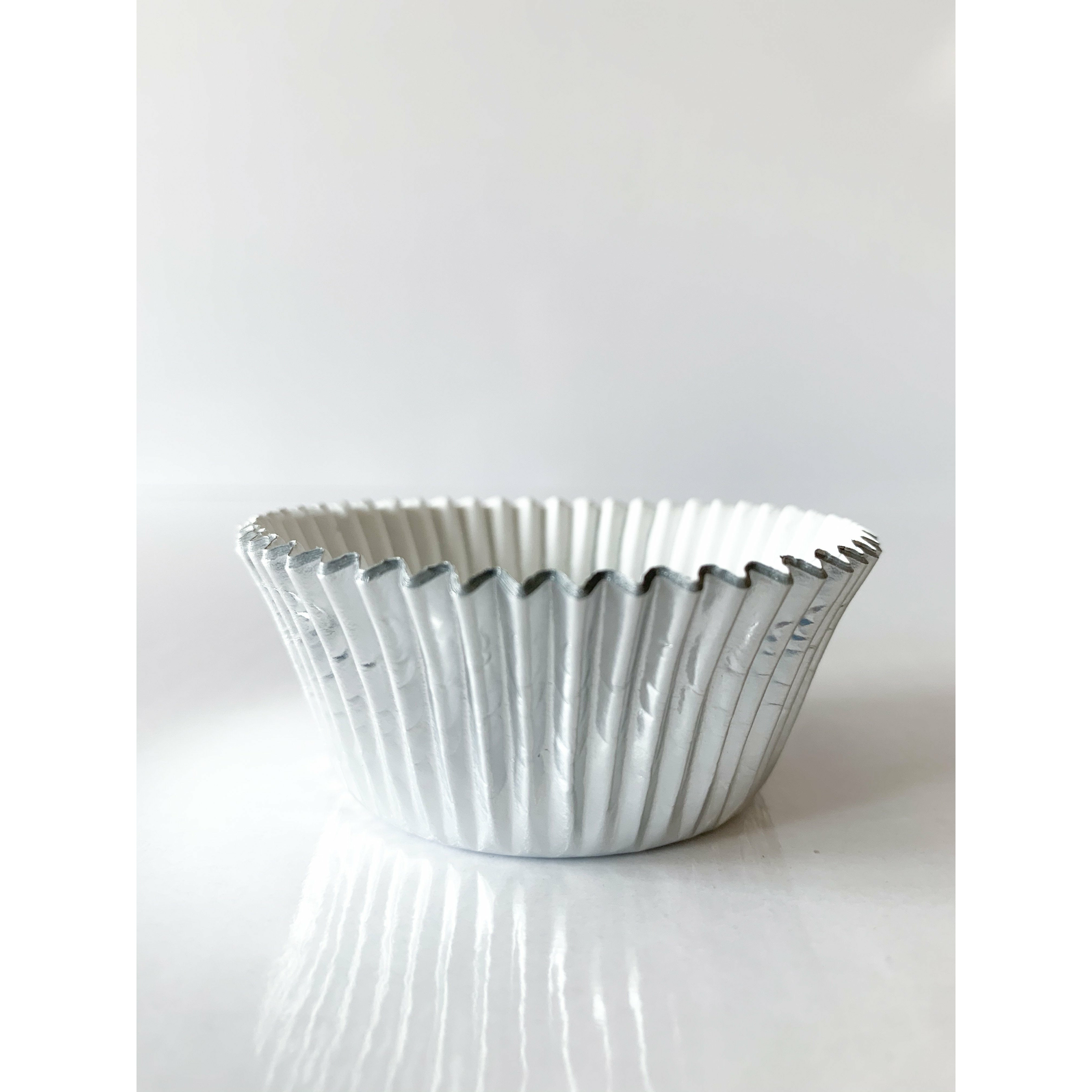 Mini Silver Foil Cupcake Liners Papagino Foods - Main Image