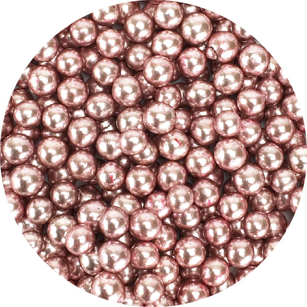 Pink Dragees 5mm, 3.7 oz. Product #7500-785810P - Papagino Foods Inc.