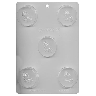 Praying Hands Round Sandwich Cookie Chocolate Mold # 90-16702 - Papagino Foods Inc.