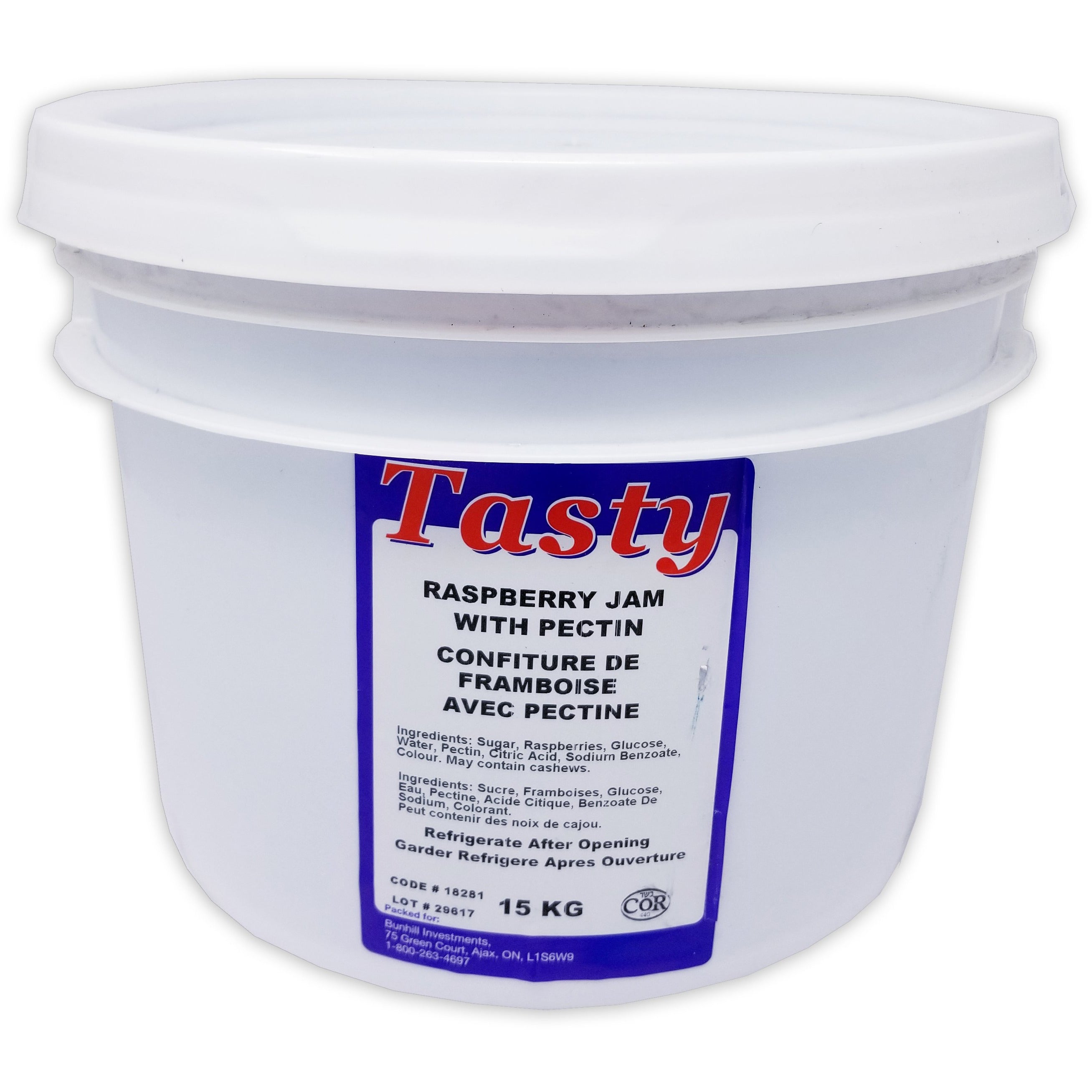 Raspberry Jam With Pectin 15 kg (pickup only) - Papagino Foods Inc.