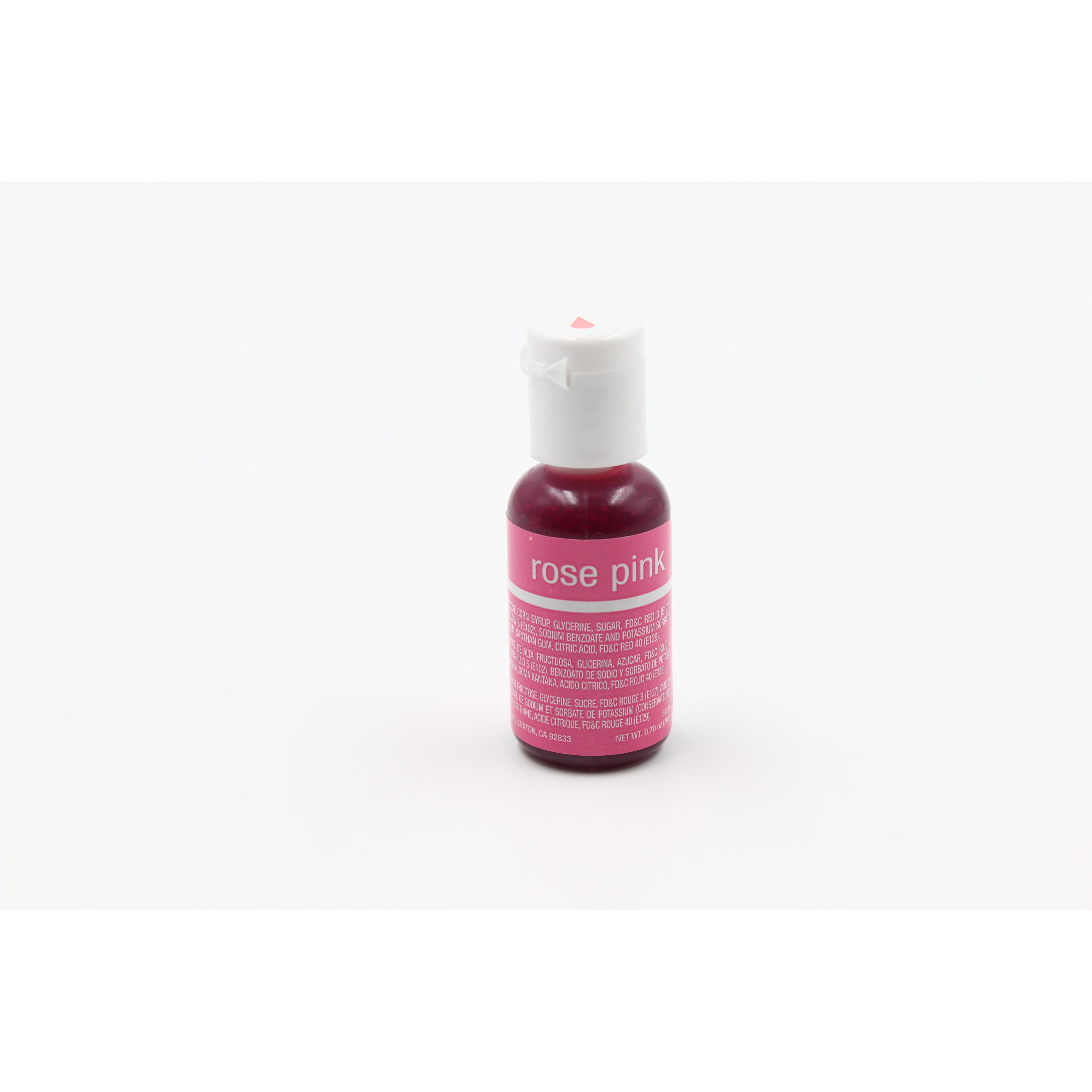 Chefmaster Rose Pink Liqua-Gel Food Coloring (# 5129) 0.70 OZ - Papagino Foods Inc.