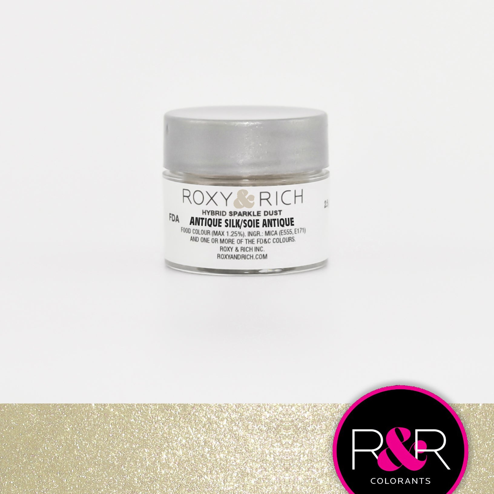 Roxy & Rich Hybrid Sparkle Dust Antique Silk (#S2-001) - 2.5 gm - Papagino Foods Inc.
