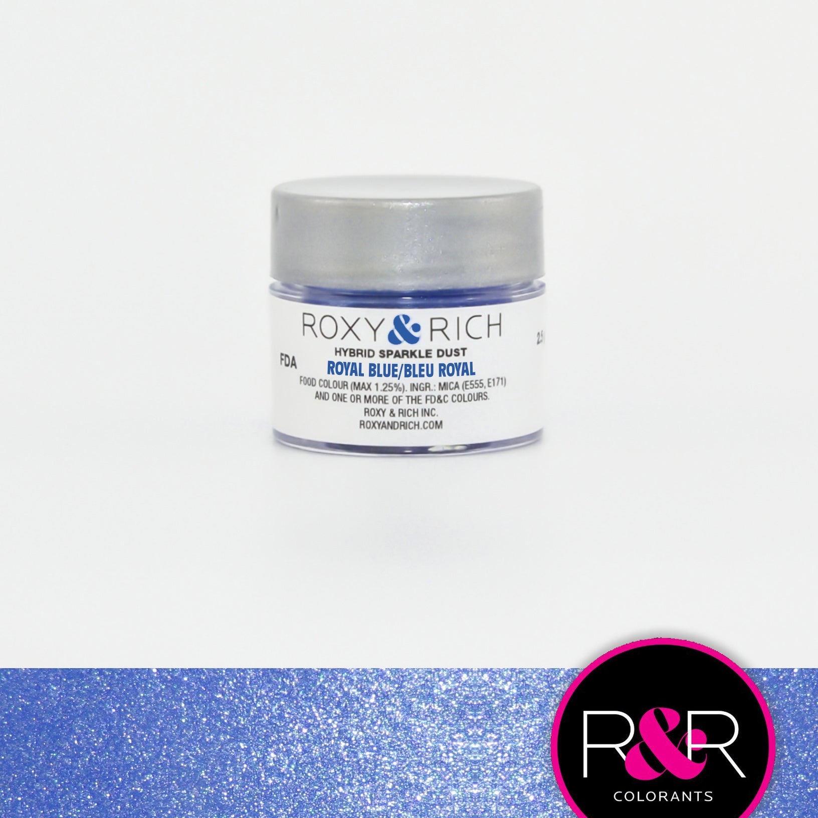 Roxy & Rich Hybrid Sparkle Dust Royal Blue (#S2-005) - 2.5 gm - Papagino Foods Inc.