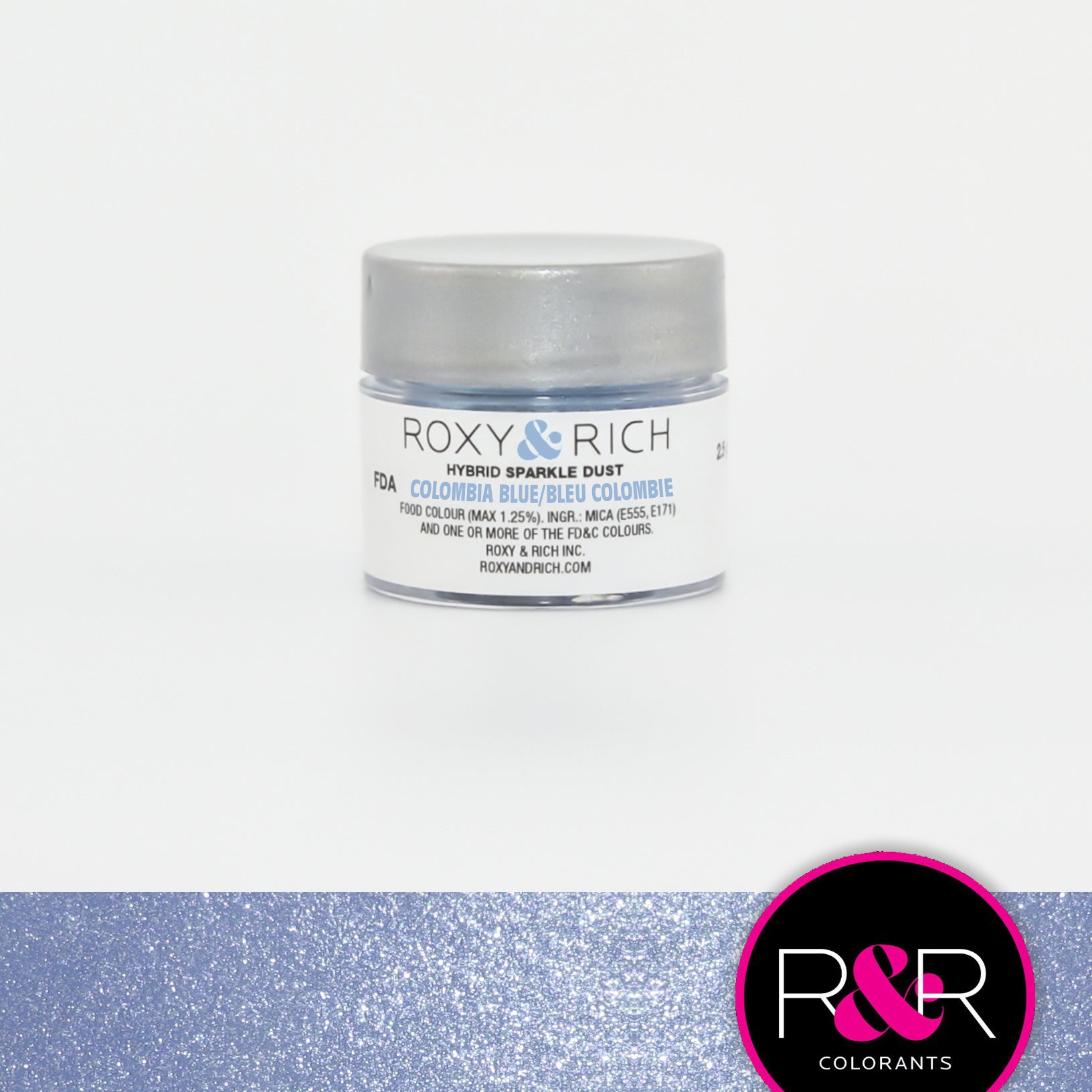 Roxy & Rich Hybrid Sparkle Dust Colombia Blue (#S2-009) - 2.5 gm - Papagino Foods Inc.