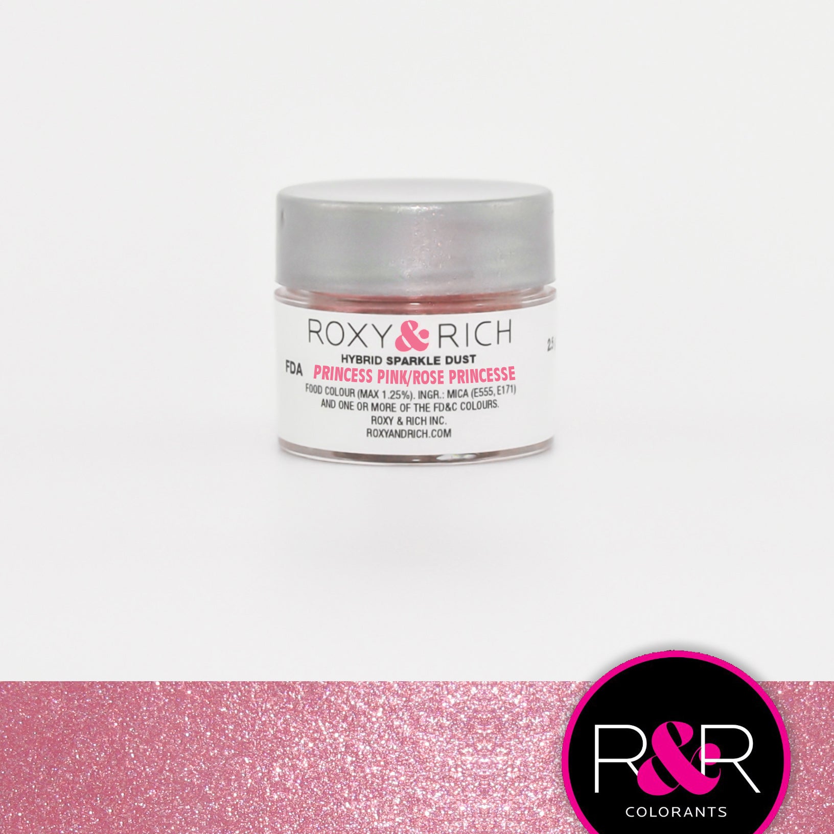 Roxy & Rich Hybrid Sparkle Dust Princess Pink (#S2-020) - 2.5 gm - Papagino Foods Inc.