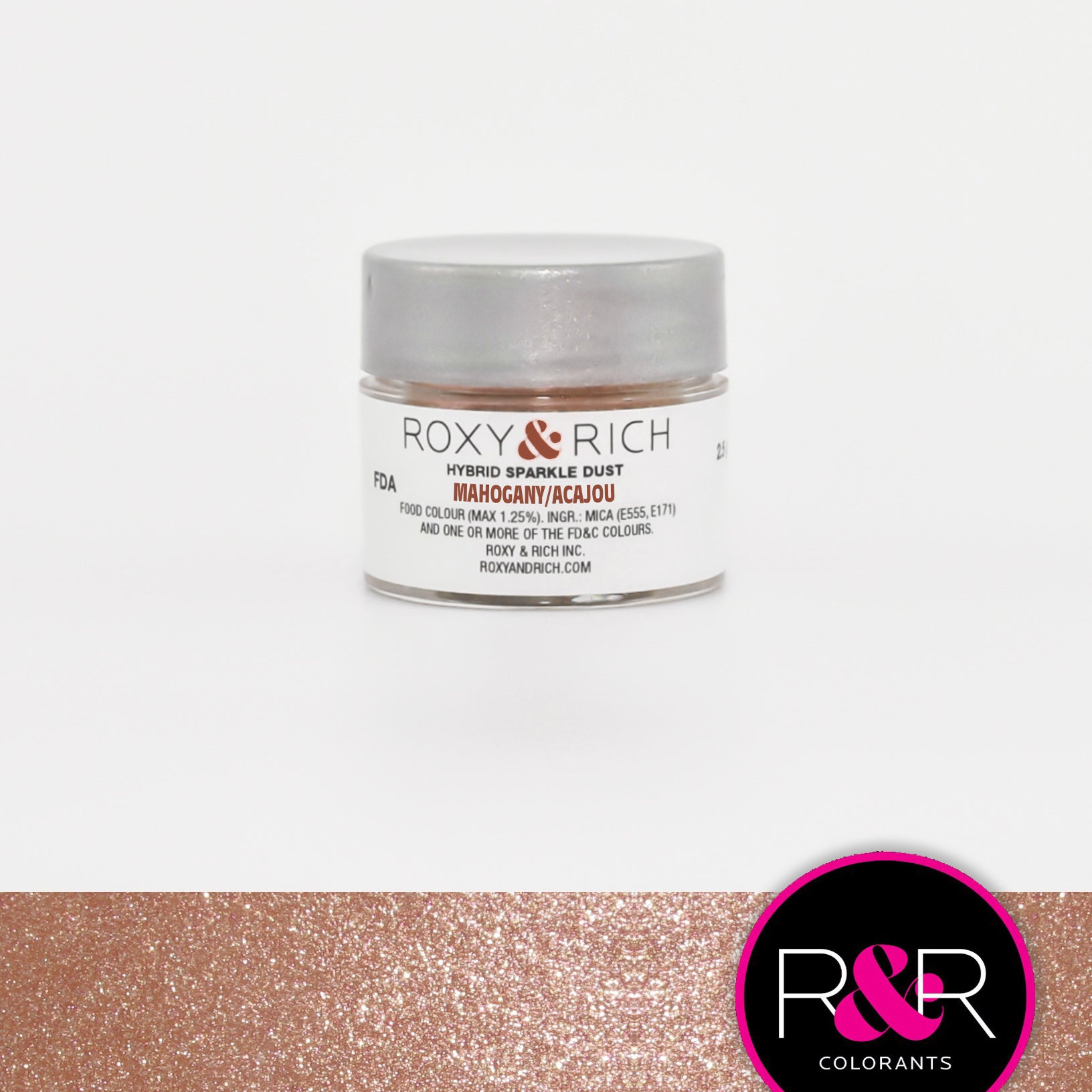 Roxy & Rich Hybrid Sparkle Dust Mahogany (#S2-028) - 2.5 gm - Papagino Foods Inc.
