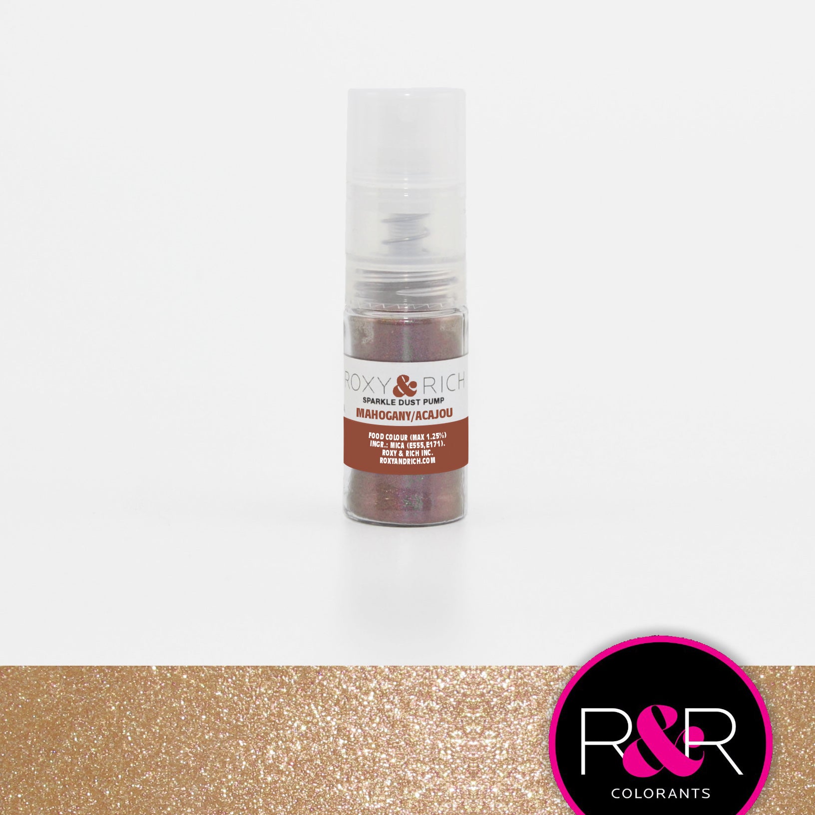 Roxy & Rich Sparkle Dust Pump Highlighter Mahogany / Acajou (# S4-028P) - 4 G - Papagino Foods Inc.