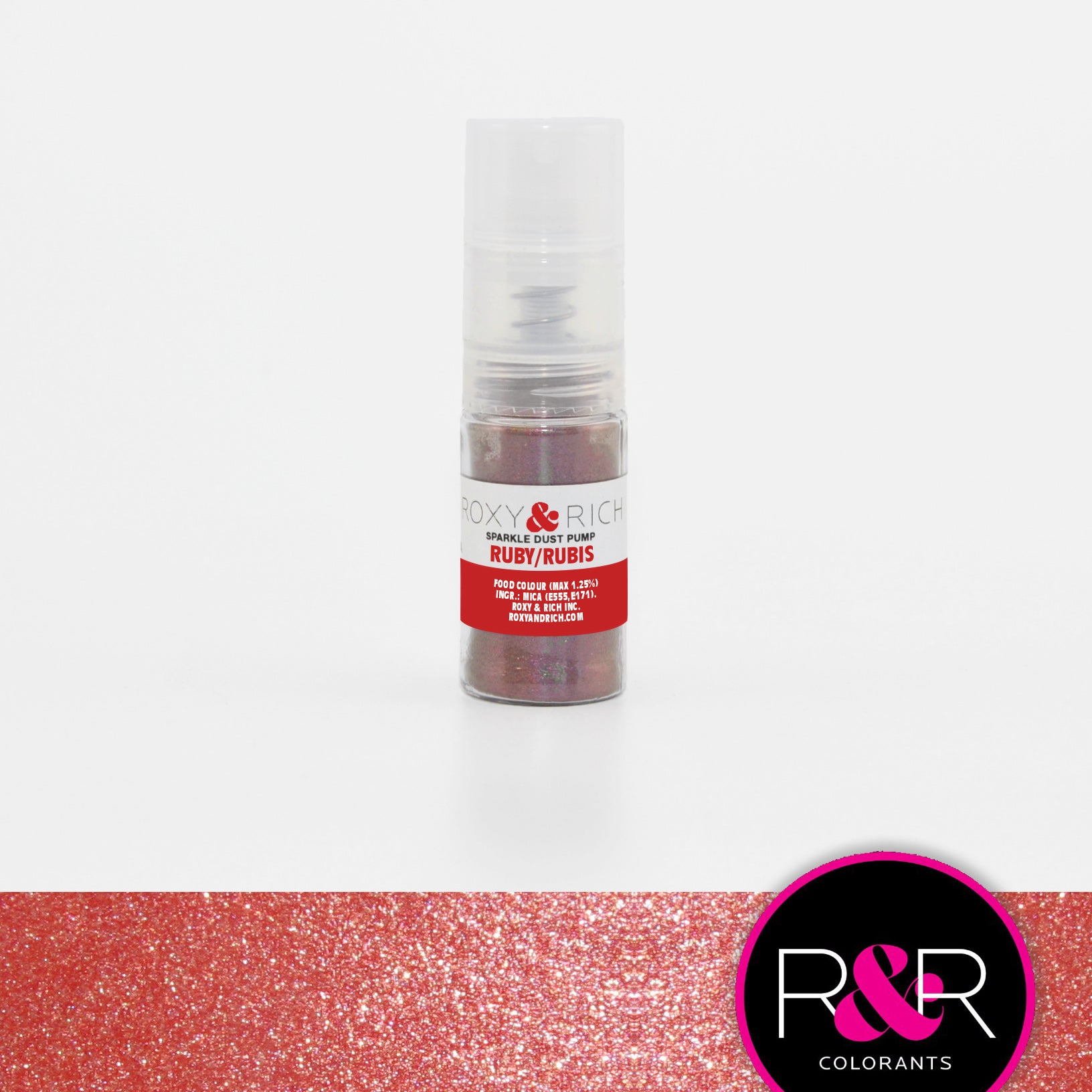 Roxy & Rich Sparkle Dust Pump Highlighter Ruby (# S4-032P) - 4 G - Papagino Foods Inc.