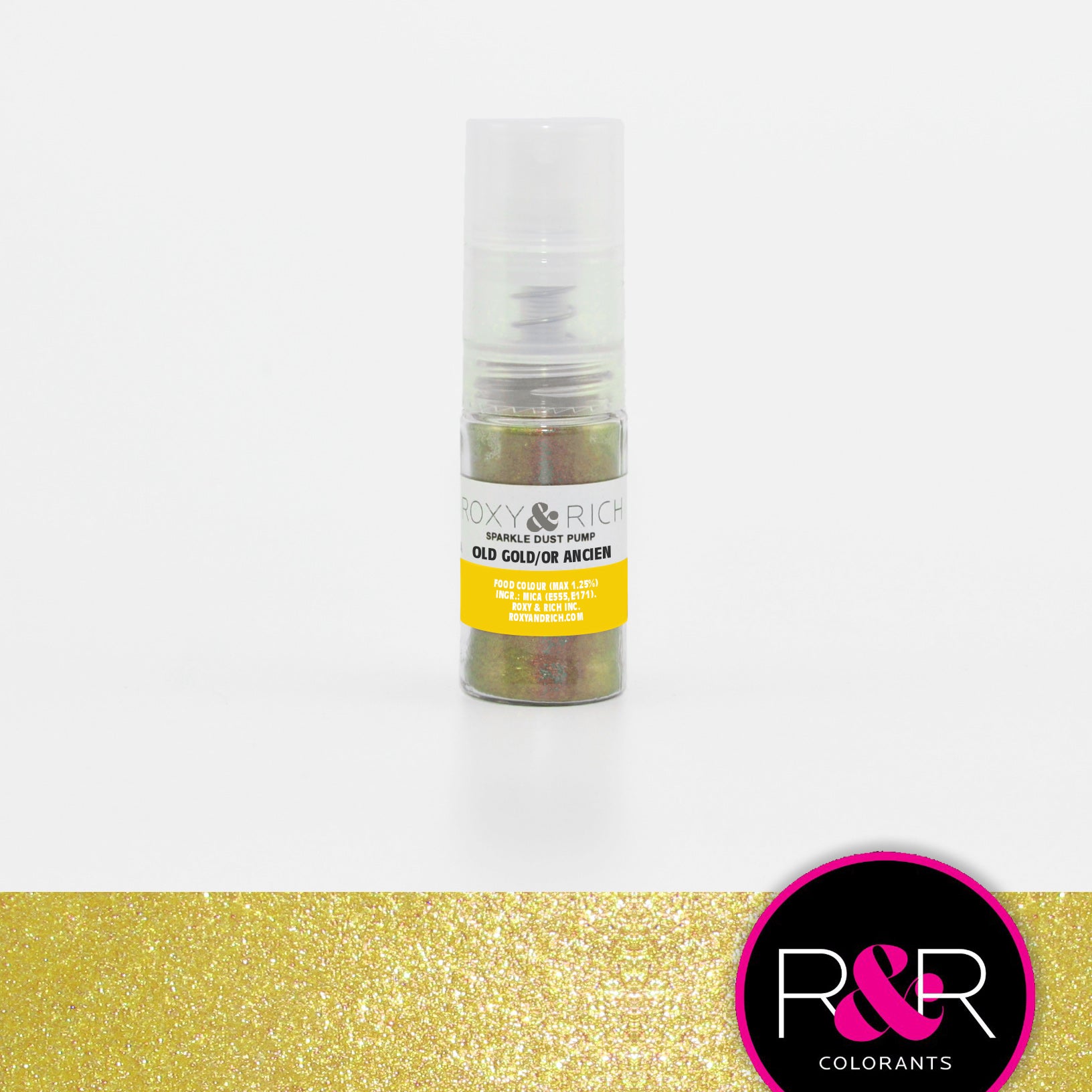 Roxy & Rich Sparkle Dust Pump Highlighter Old Gold (#S4-048P) - 4 G - Papagino Foods Inc.
