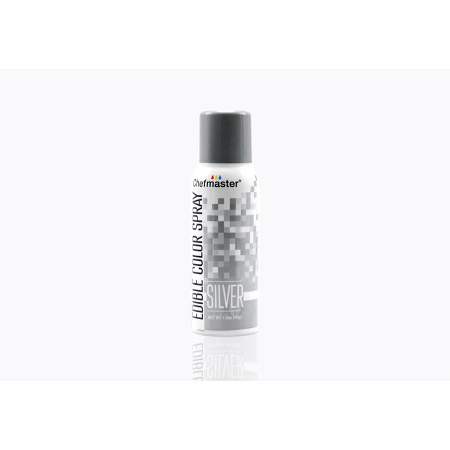 Chefmaster Edible Spray Paint Silver (# 3632) 1.5 OZ - Papagino Foods Inc.