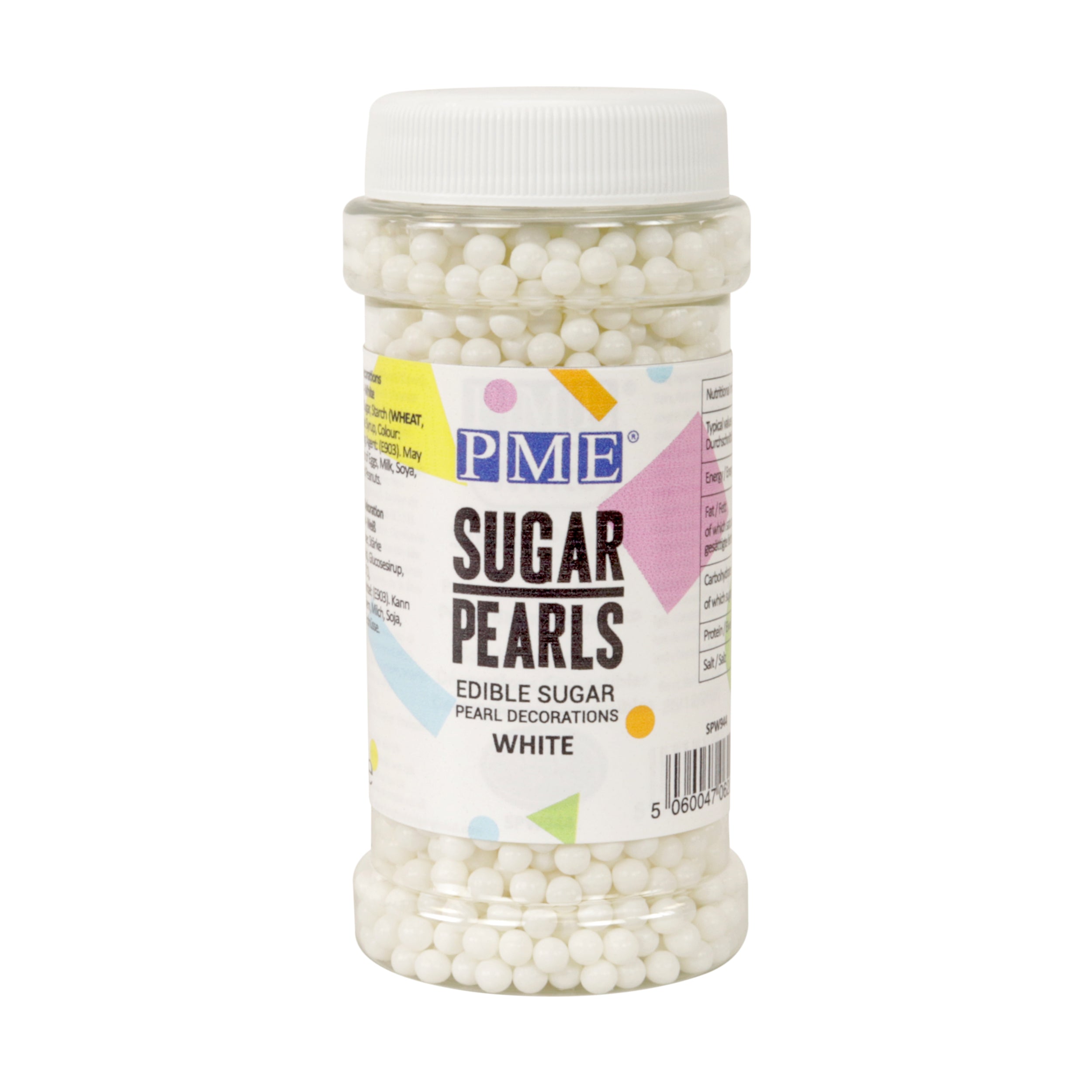 PME Sugar Pearls - White (100g / 3.5 oz) #SPW944 - Papagino Foods Inc.