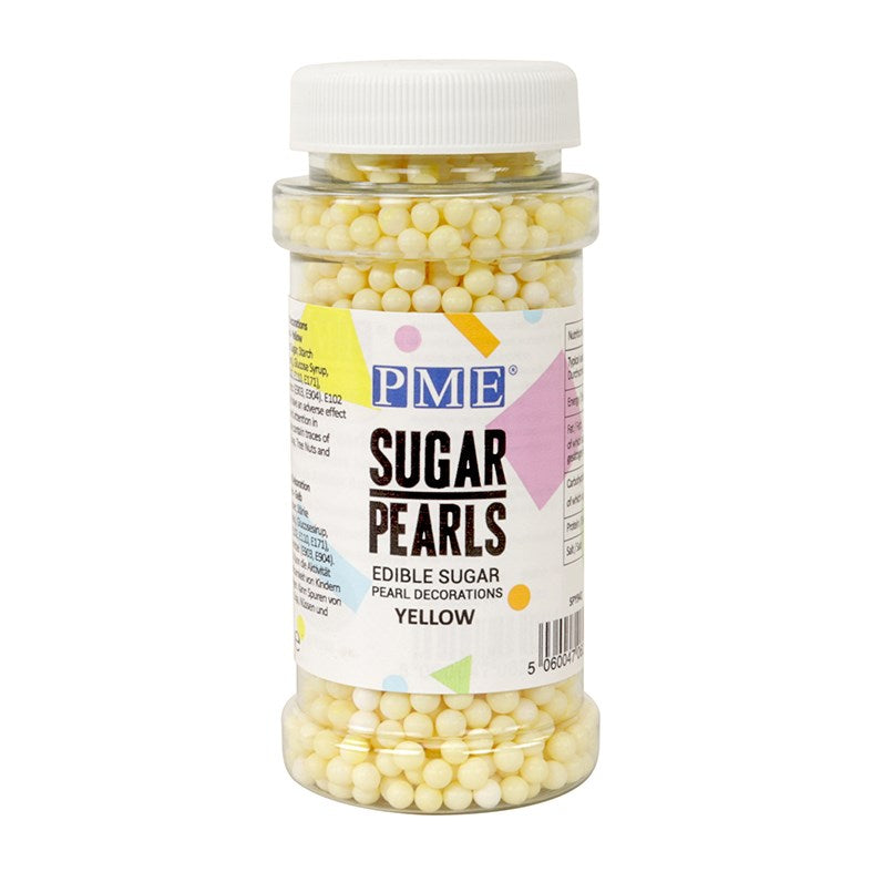 Sugar Pearls - Yellow (100g / 3.5 oz) #SPY942 - Papagino Foods Inc.