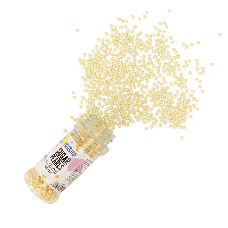Sugar Pearls - Yellow (100g / 3.5 oz) #SPY942 - Papagino Foods Inc.