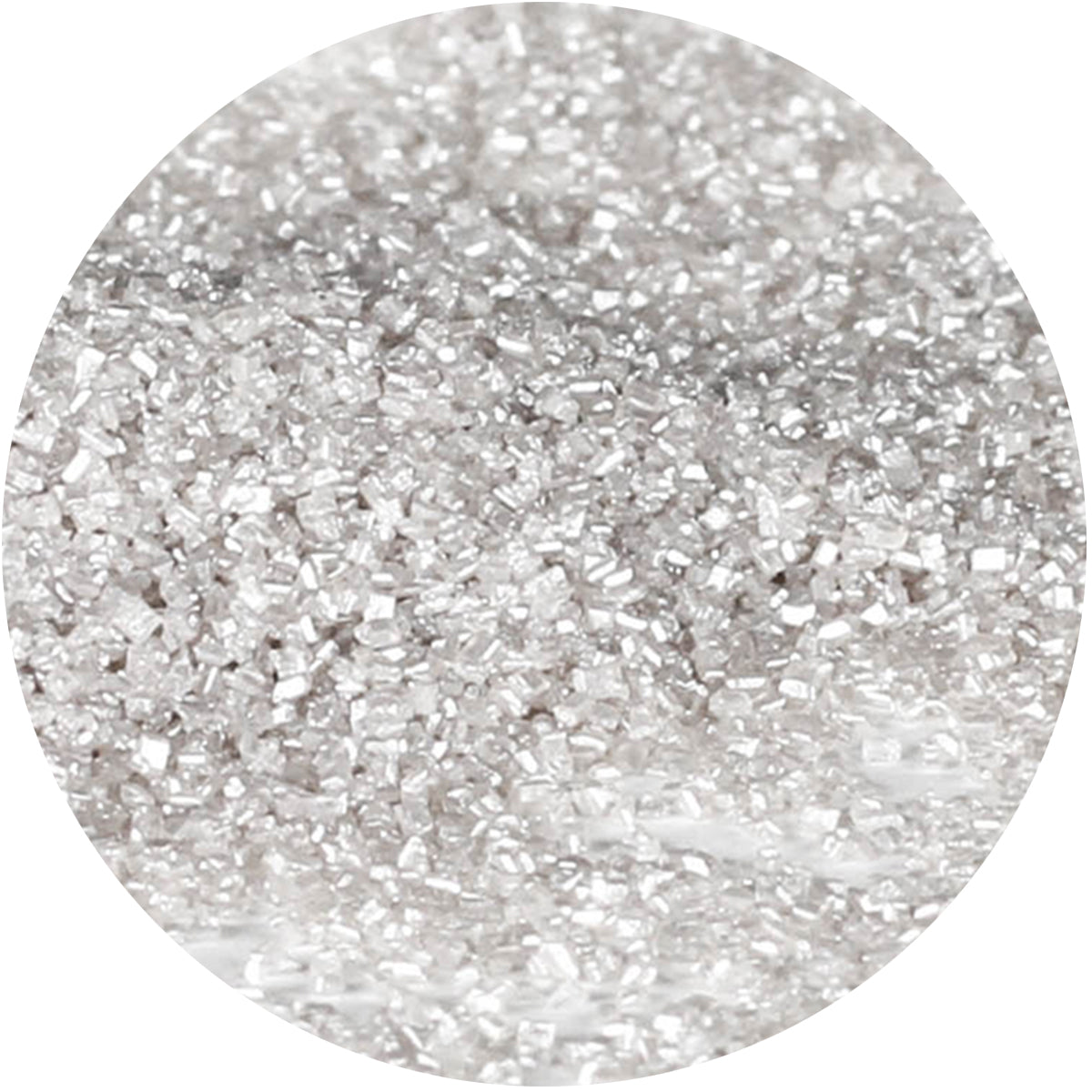 Celebakes Shimmering Silver Sanding Sugar, 4 oz. Product #7500-7850519 - Papagino Foods Inc.