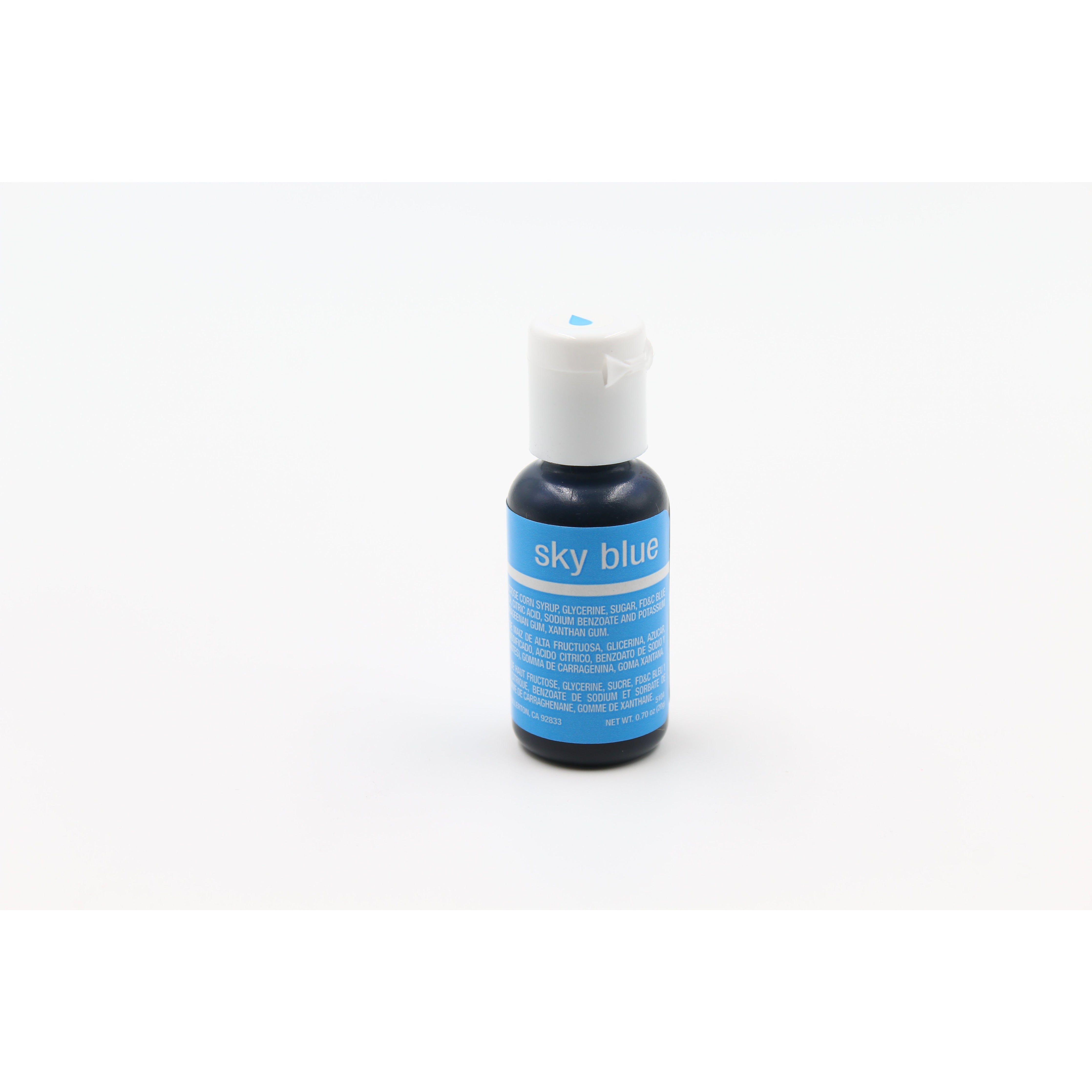 Chefmaster Sky Blue Liqua-Gel Food Coloring (# 5104) 0.70 OZ - Papagino Foods Inc.
