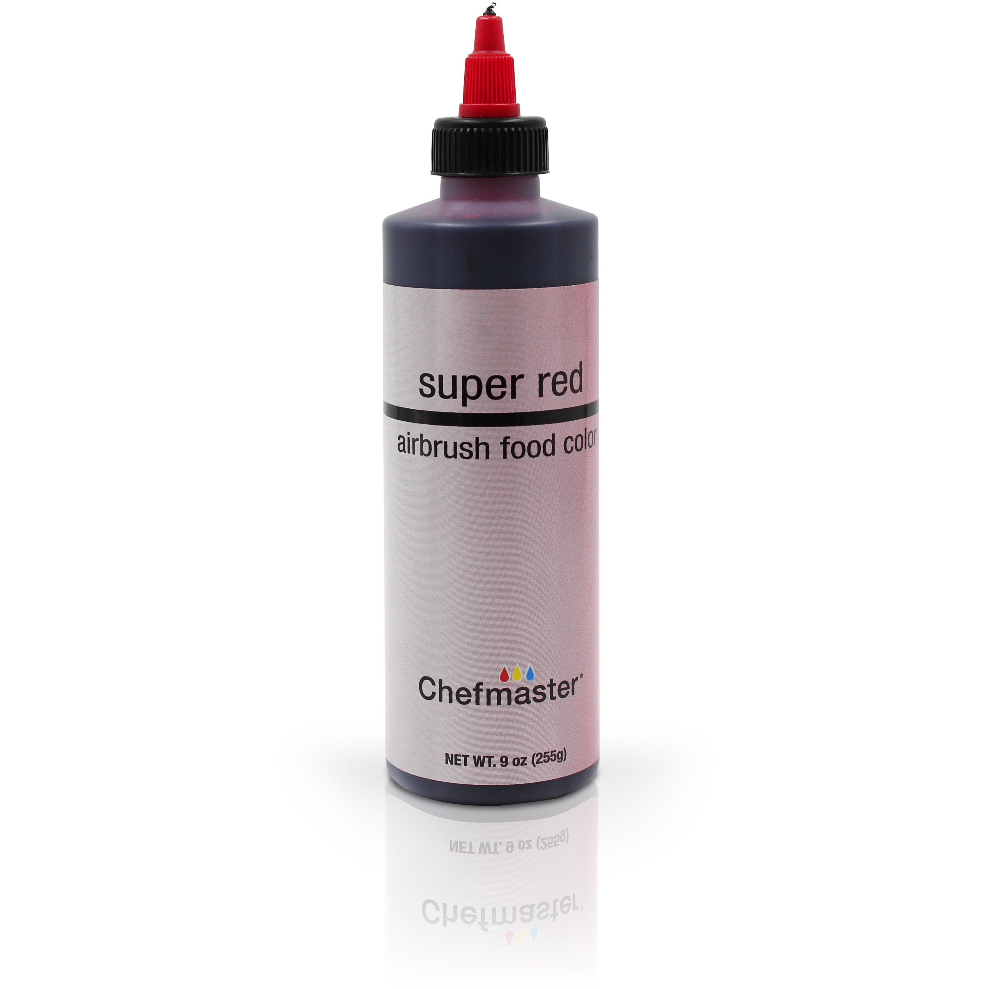 Chefmaster Super Red Airbrush Food Coloring (# 3187) 9.0 OZ - Papagino Foods Inc.