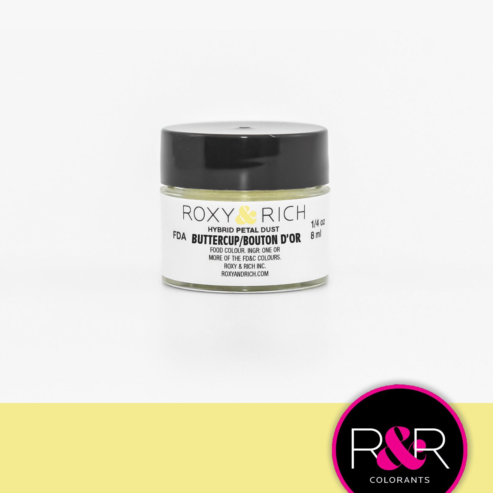 Roxy & Rich Hybrid Petal Dust Buttercup (# T2-003) - 1/4 OZ - Papagino Foods Inc.